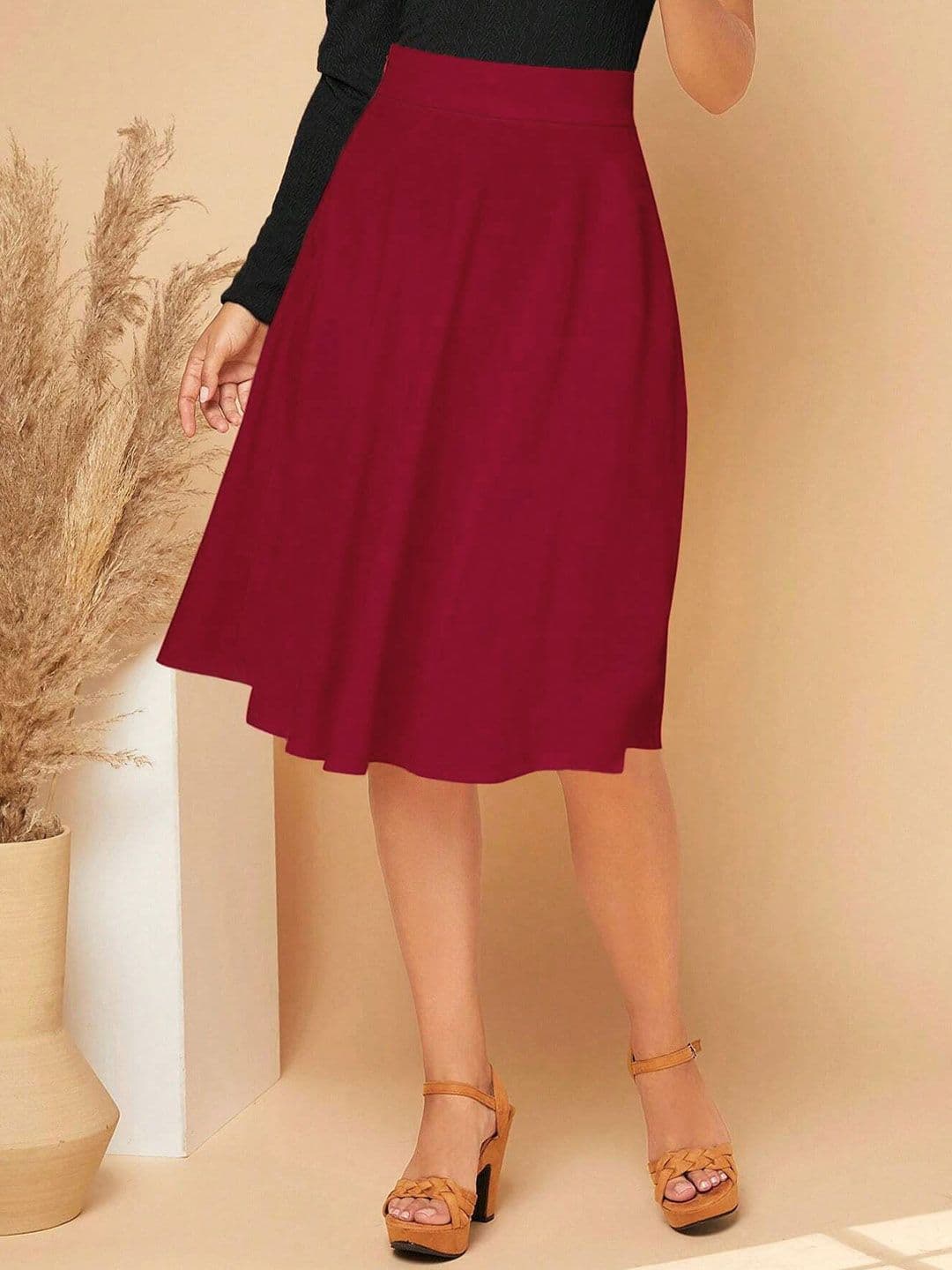 Stylecast X Slyck Knee Length Flared Skirt - view 1