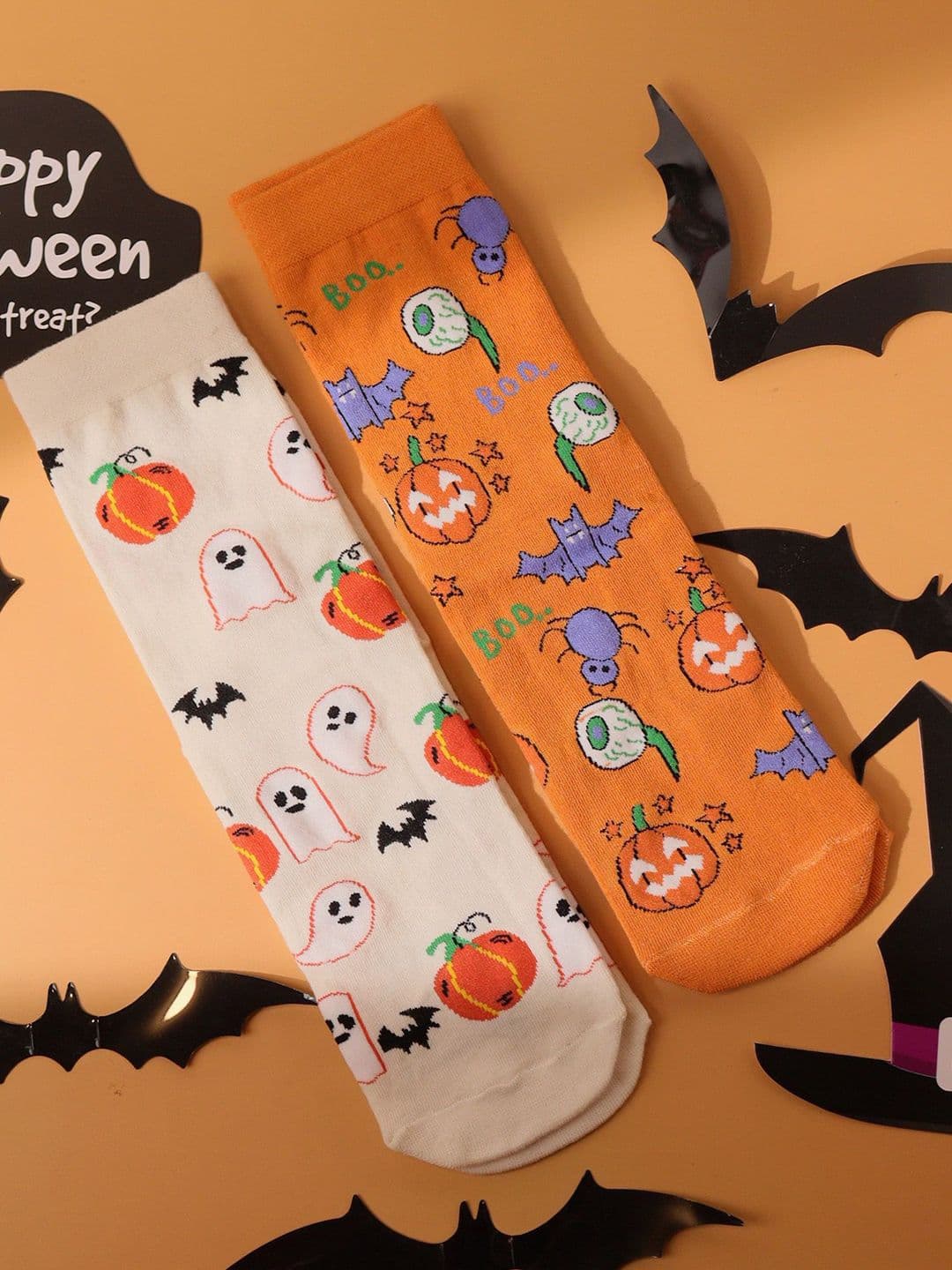 Thela Gaadi Adults Pack Of 2 Printed Calf-Length Socks - view 1