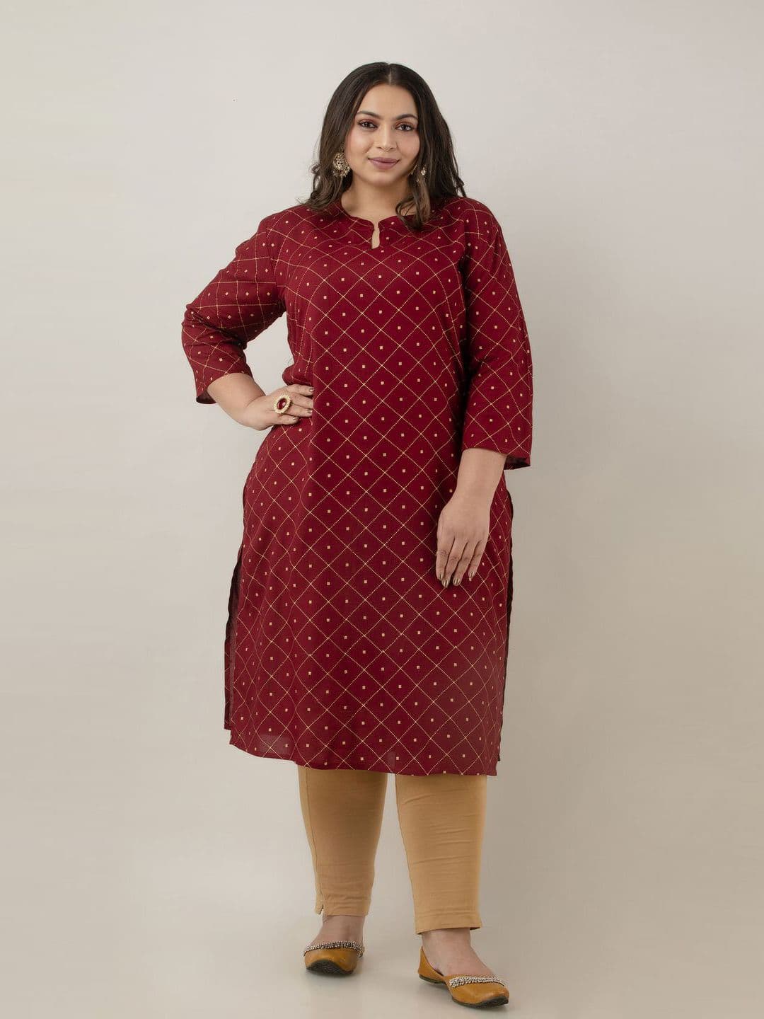 Fashion Zest Geometric Printed Regular Straight Kurta - view 1