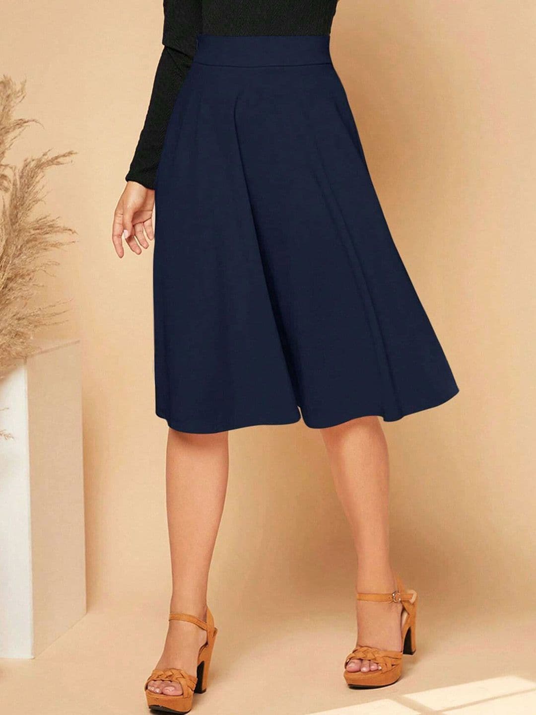 Stylecast X Slyck Knee Length Flared Skirt - view 1