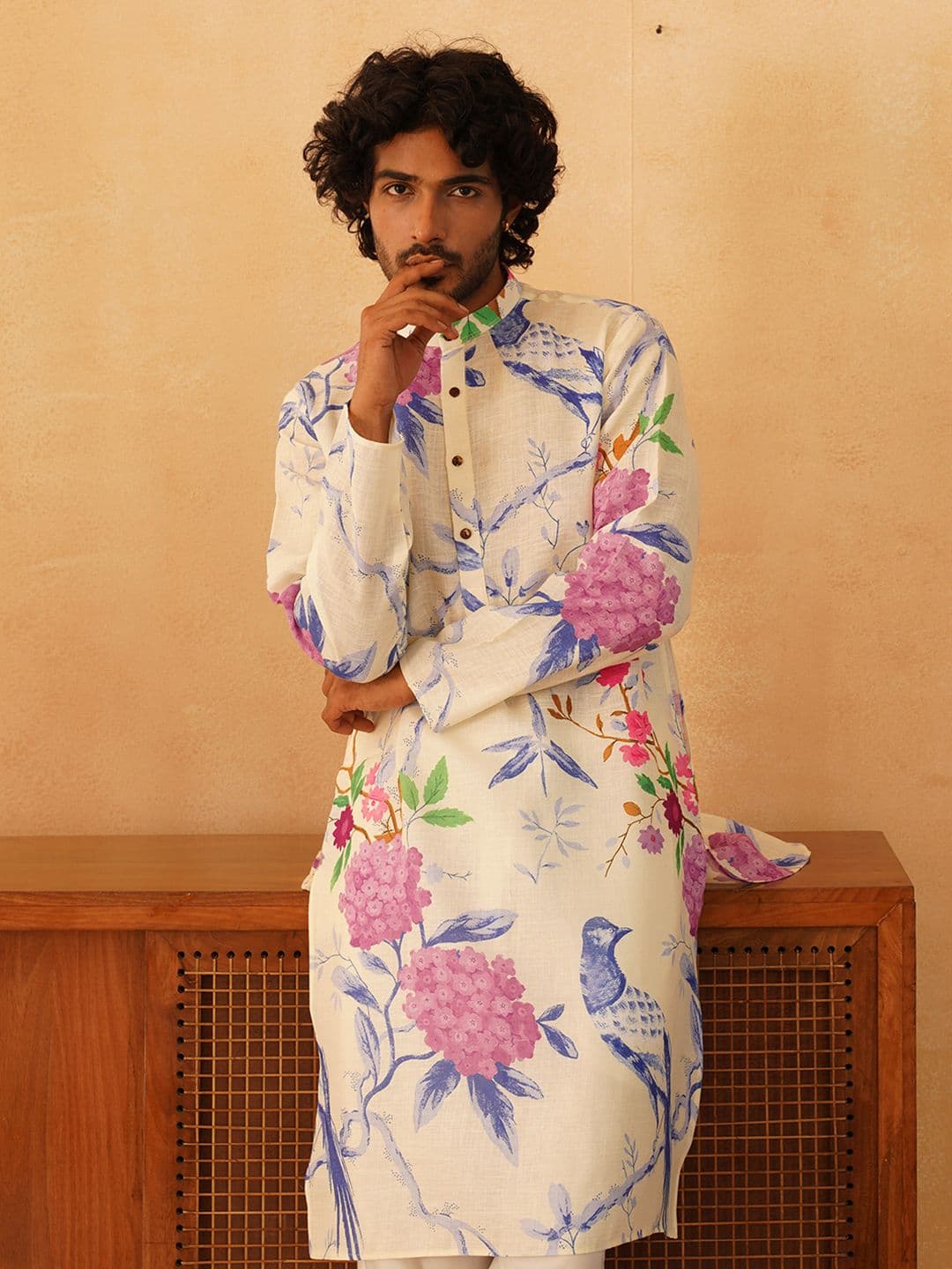 Jompers Floral Printed Pure Cotton Straight Kurtas - view 1