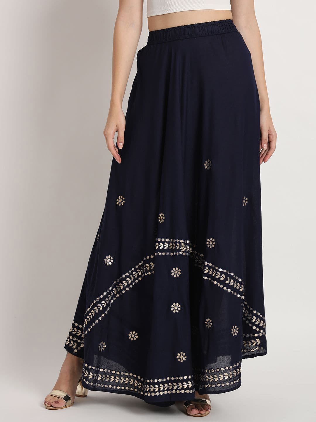 BCZ Style Women Flared Handloom Ethnic Palazzos - view 1