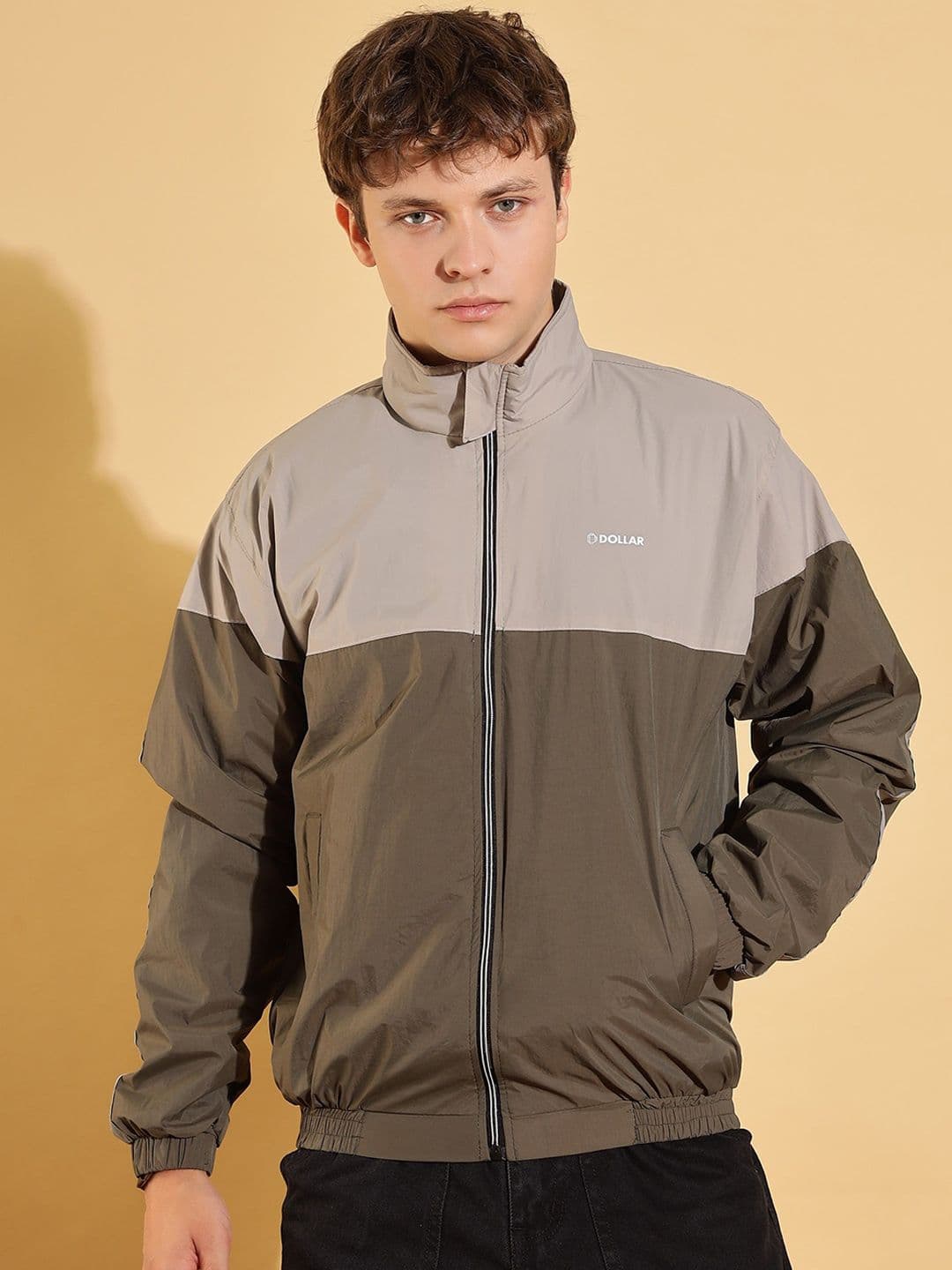 Dollar Men Colourblock Light Weight Windcheater Jacket with UV Protection and Pocket - view 1