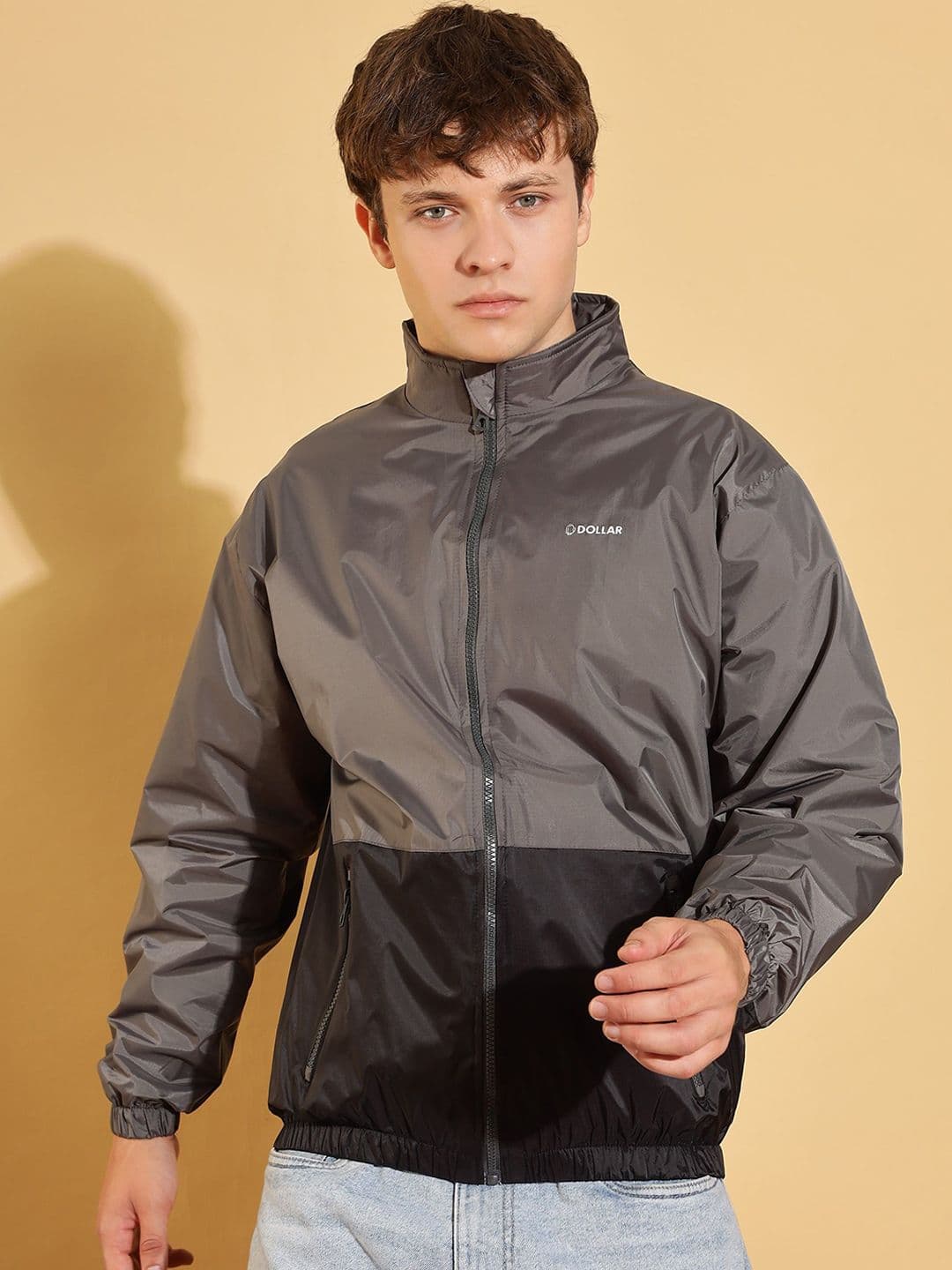Dollar Men Colourblock Light Weight Windcheater with UV Protection and Pockets - view 1