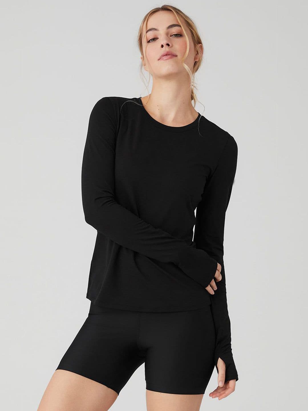 appulse Women Solid Round Neck Cotton T-shirt - view 1