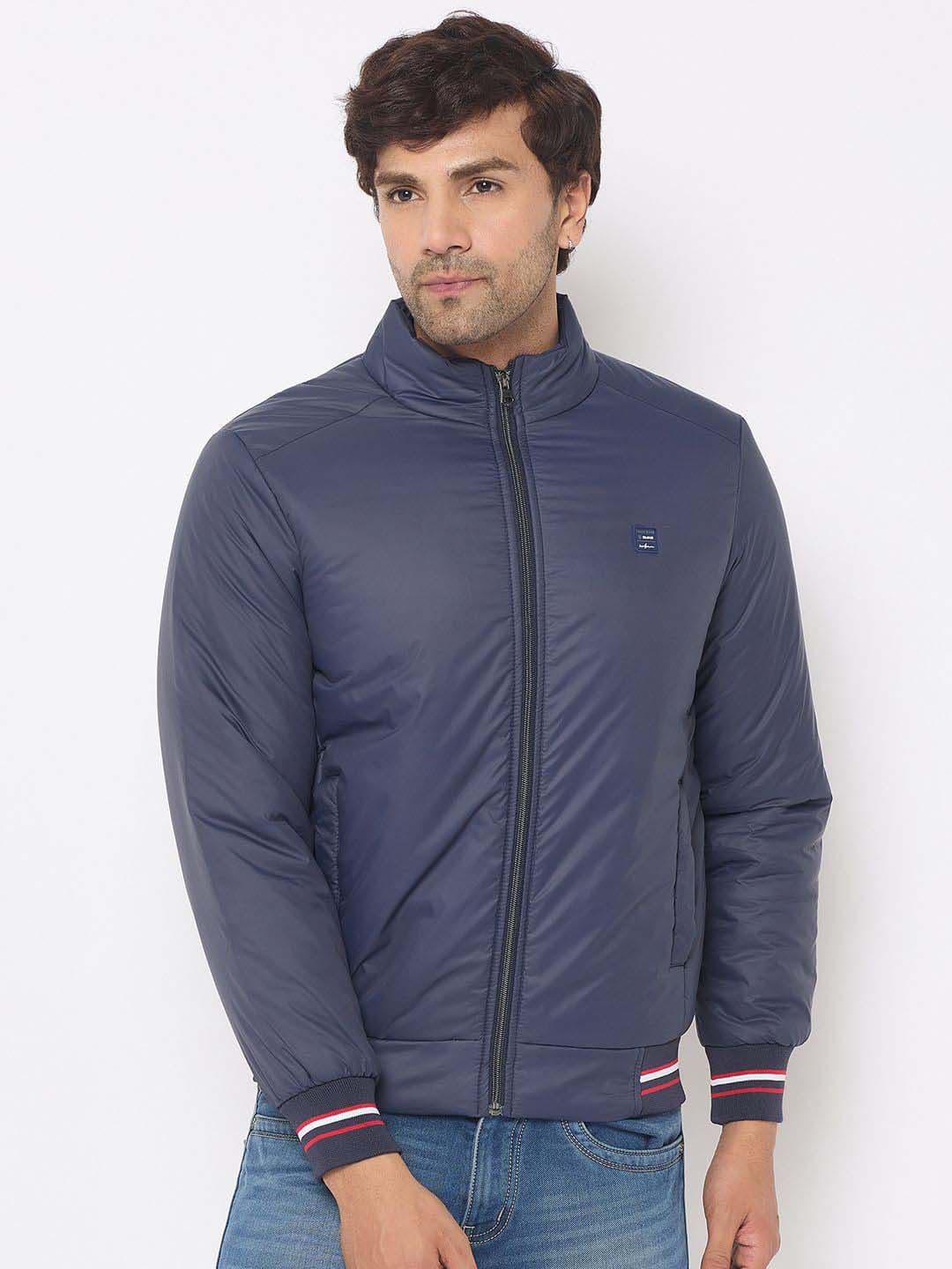 Duke Men Mock Collar Solid Casual Bomber Jacket - view 1