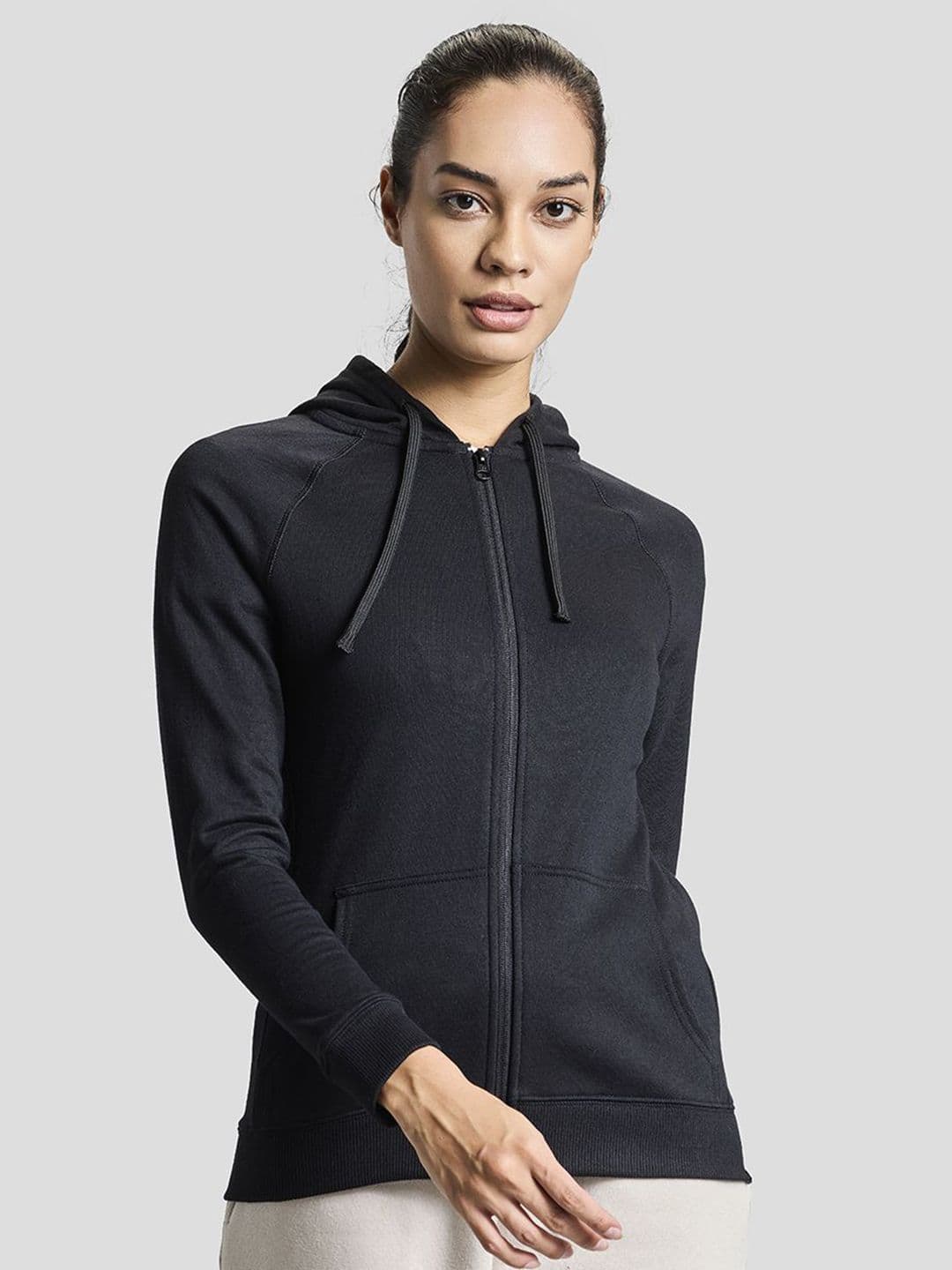 BOLDFIT Women Hooded Front-Open Sweatshirt - view 1