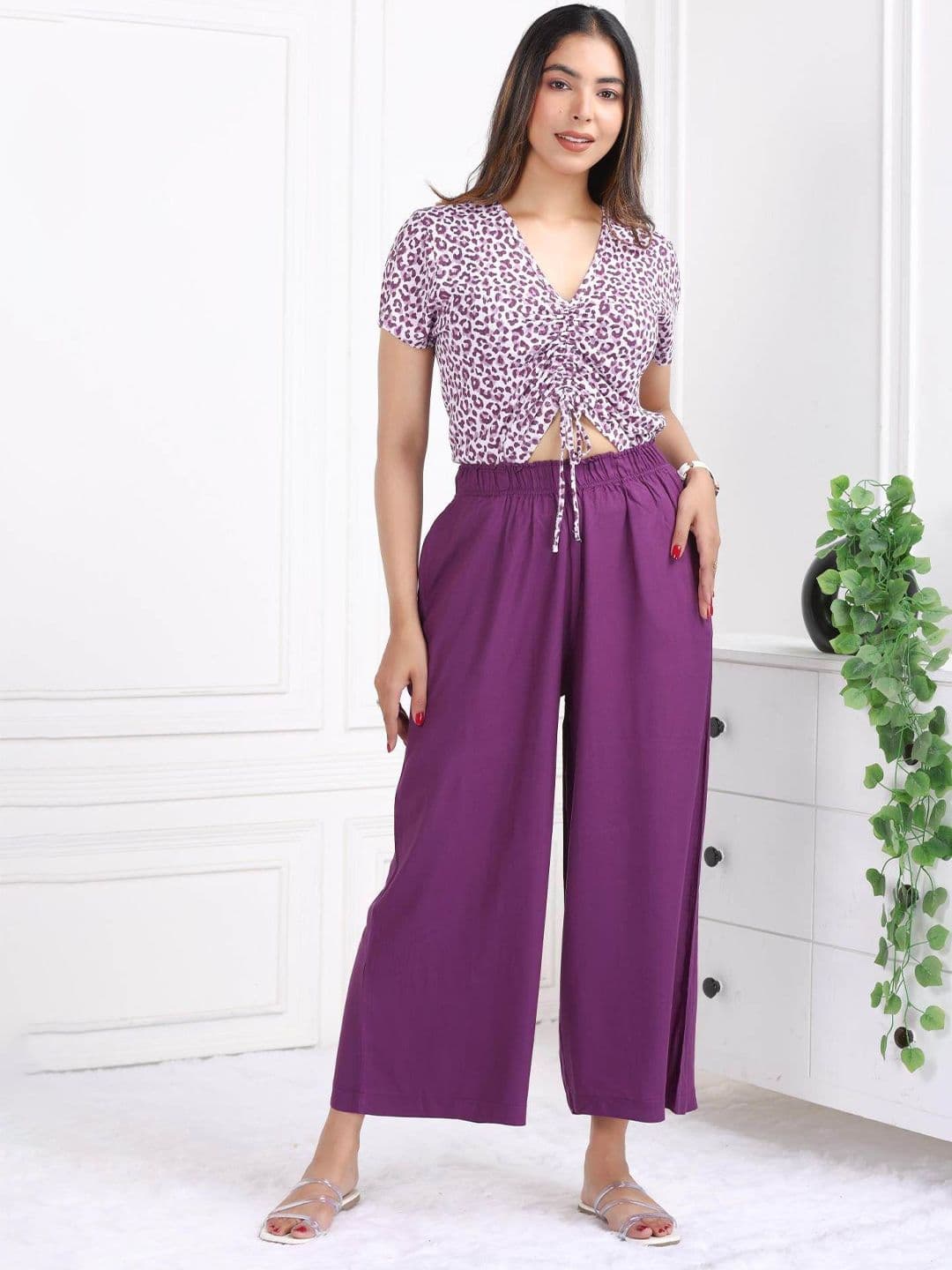 Mlada Women Mid Rise Casual Palazzo - view 1
