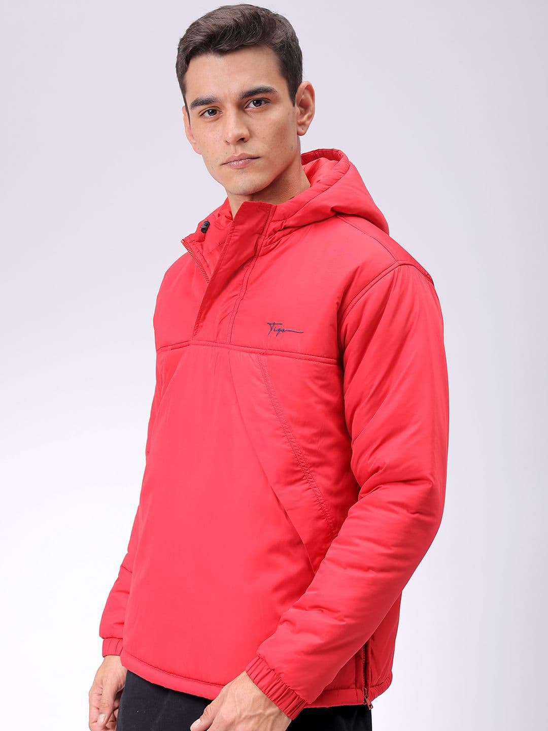 The Indian Garage Co Men Hooded Solid Casual Sporty Jacket - view 1