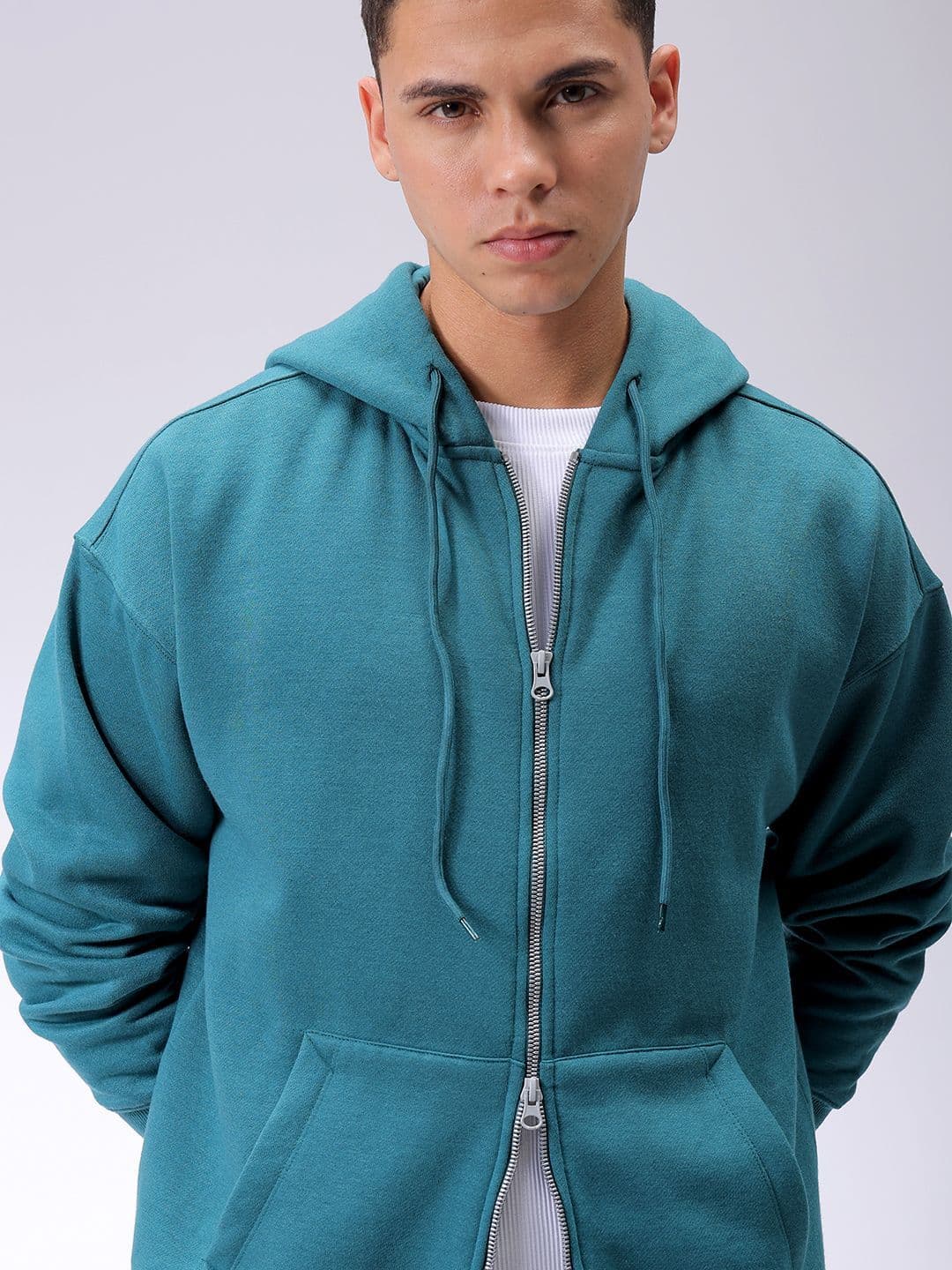 The Indian Garage Co Men Hooded Double Way Front Open Zipper Sweatshirt - view 1