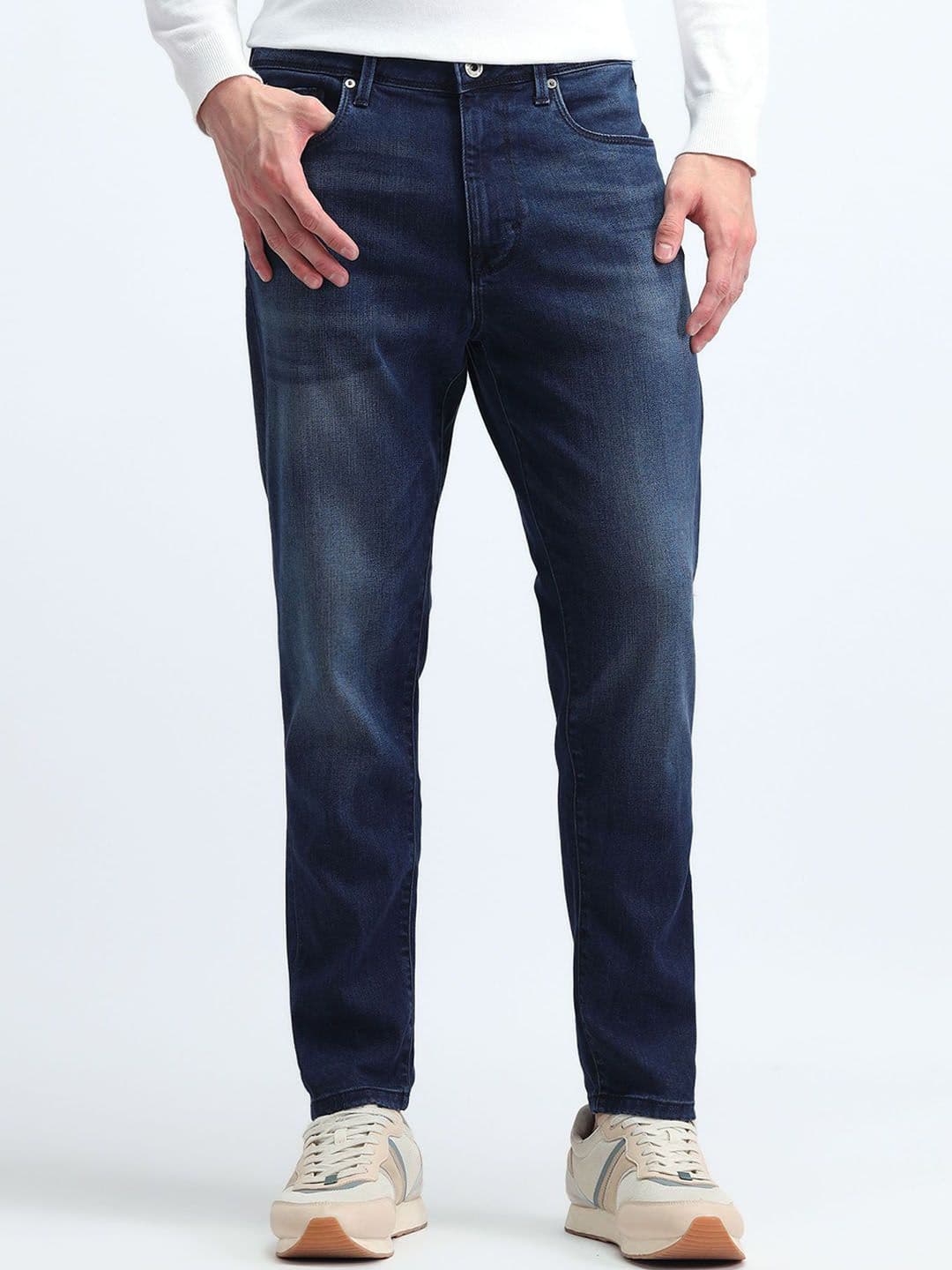 Flying Machine Men Classic Relaxed Fit Heavy Fade Mid Rise Jeans - view 1