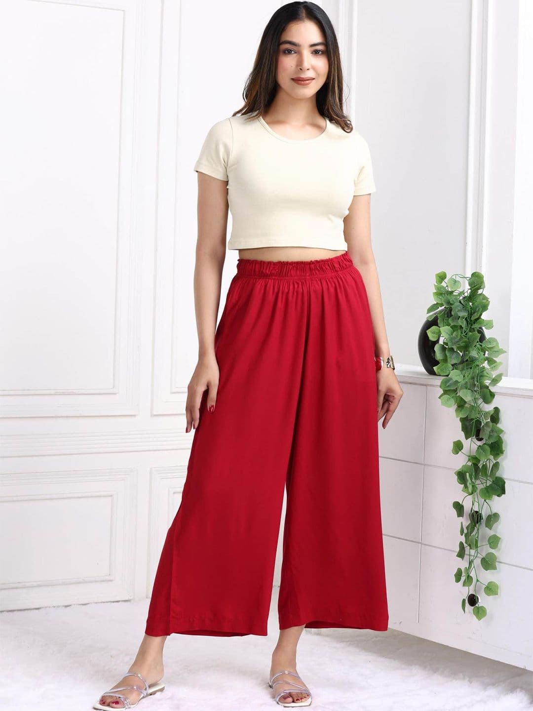 Mlada Women Mid Rise Regular Fit Casual Palazzo - view 1