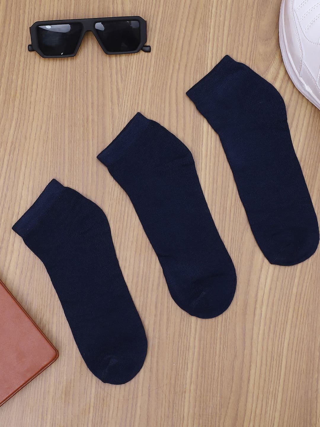 MACK JONNEY Unisex Pack Of 3 Cotton Ankle-Length Socks - view 1