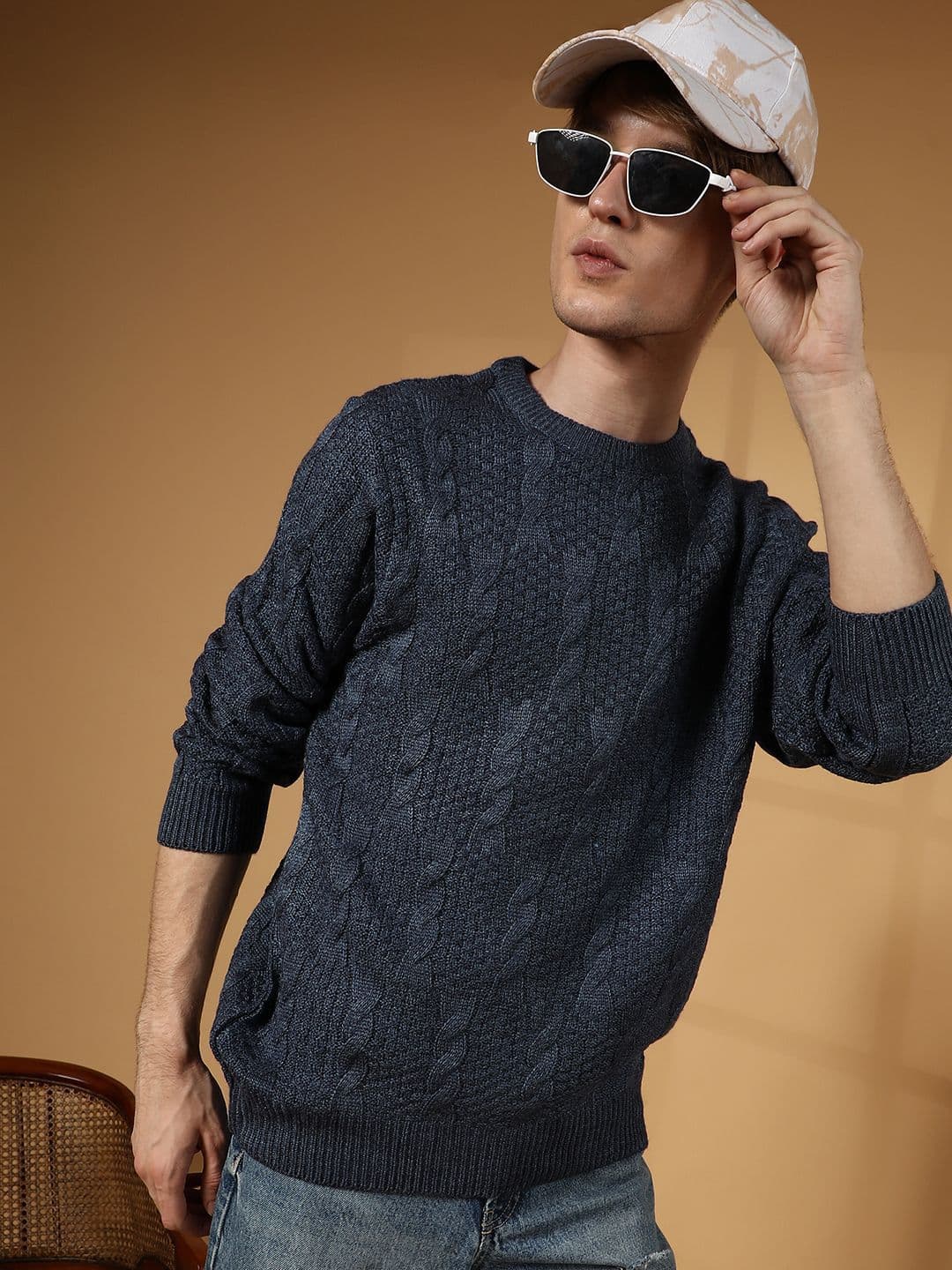 CAHOOT Men Cable Knit Long Sleeves Pullover - view 1