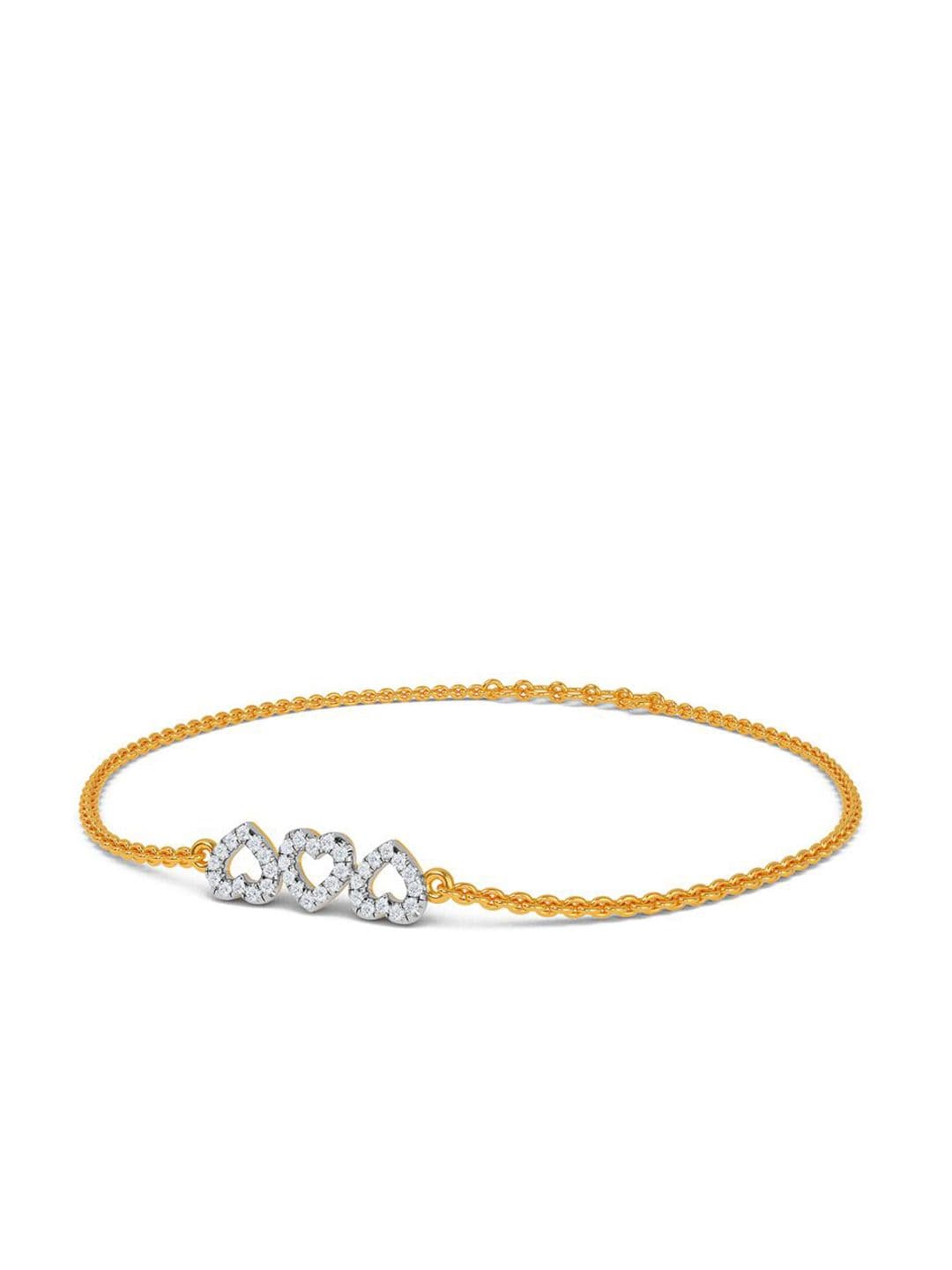KISNA DIAMOND AND GOLD JEWELLERY Women 18KT Yellow Gold Diamond Bracelet - view 1