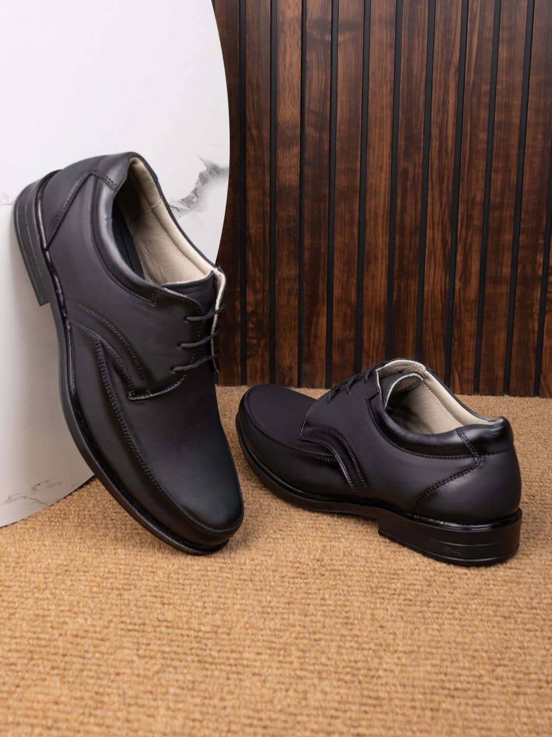 MENGLER Men Leather Formal Lace-Ups Derbys - view 1