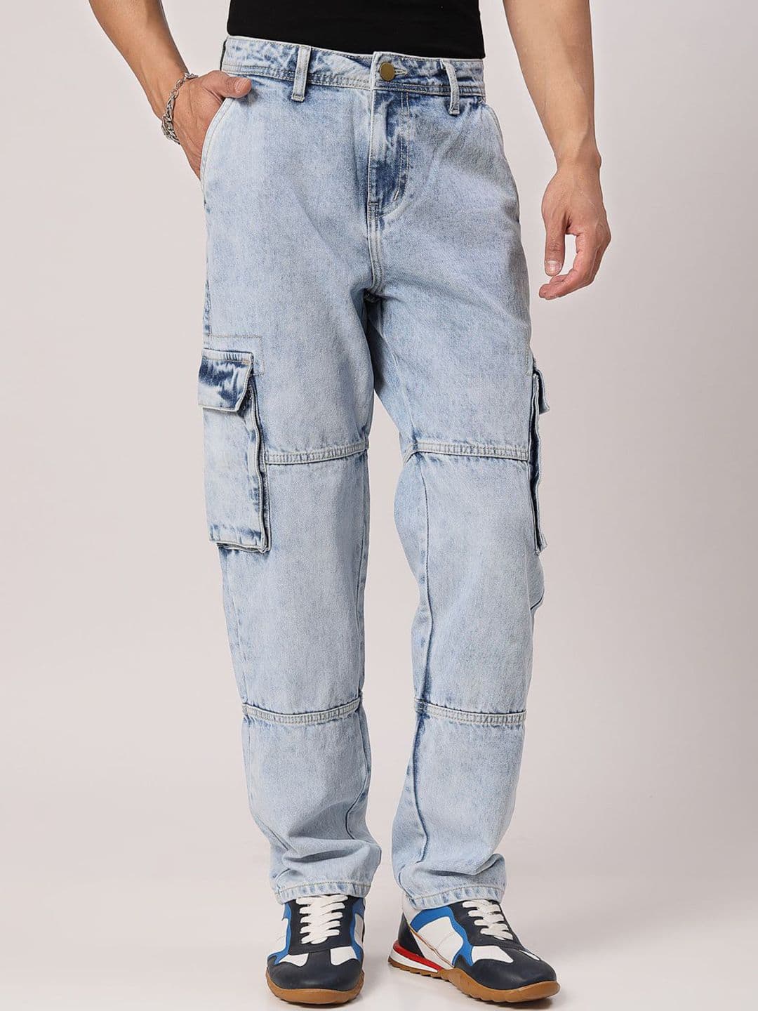 Style Quotient Men Cotton Relaxed Fit Heavy Fade Denim Jeans - view 1