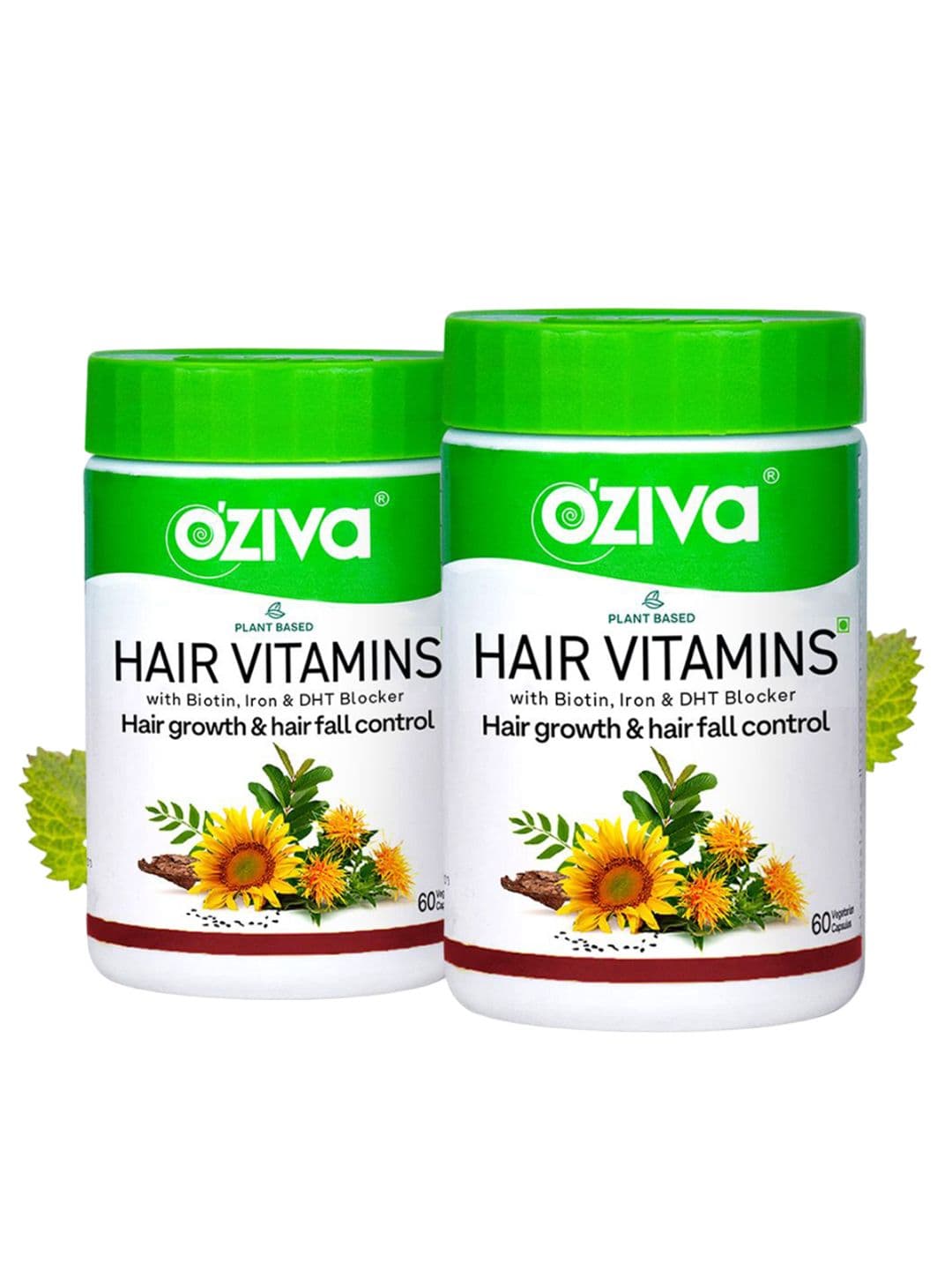OZiva Set Of 2 Hair Vitamin Capsules For Hair Growth - 60 Caps Each - view 1
