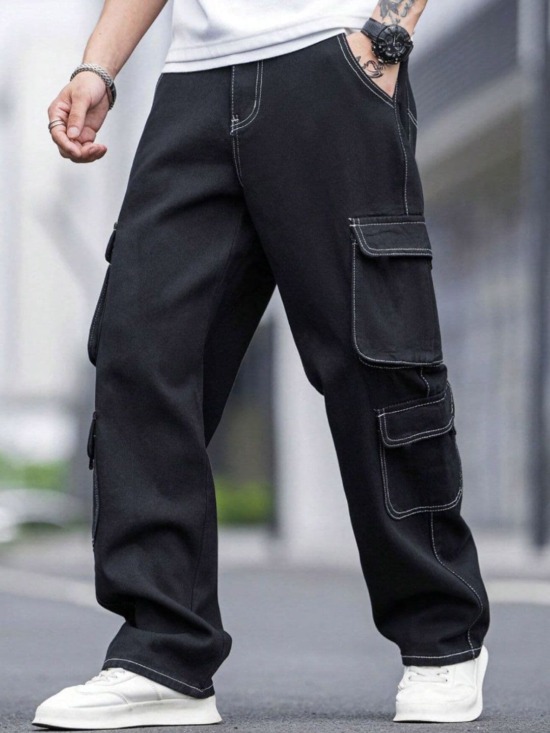 MASTERLY WEFT Men Regular Fit Super Mildly Distressed Stretchable Jeans - view 1