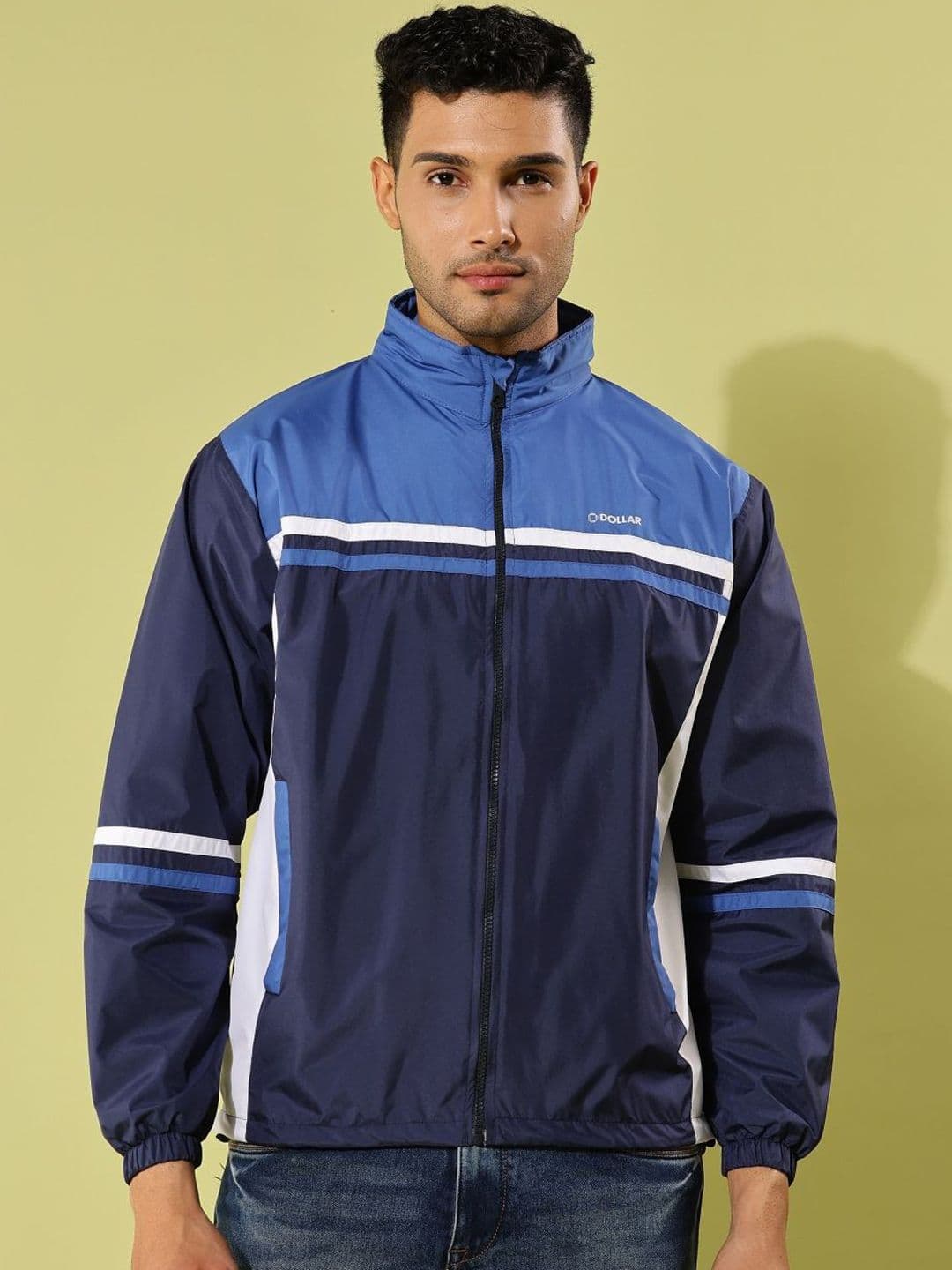 Dollar Men Colourblock Light Weight Windcheater with UV Protection and Pockets - view 1