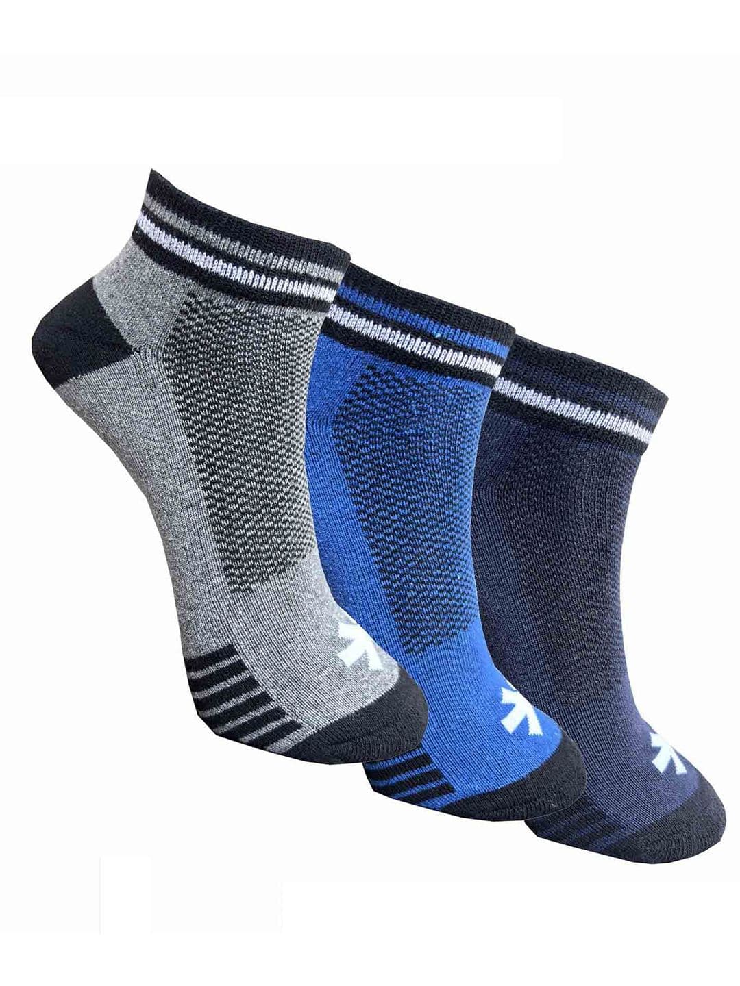 HRX by Hrithik Roshan Pack Of 3 Cotton Ankle Length Socks