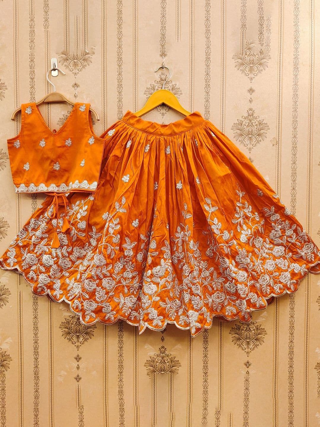 JOVK DESIGN Girls Embroidered Ready to Wear Lehenga & Choli - view 1