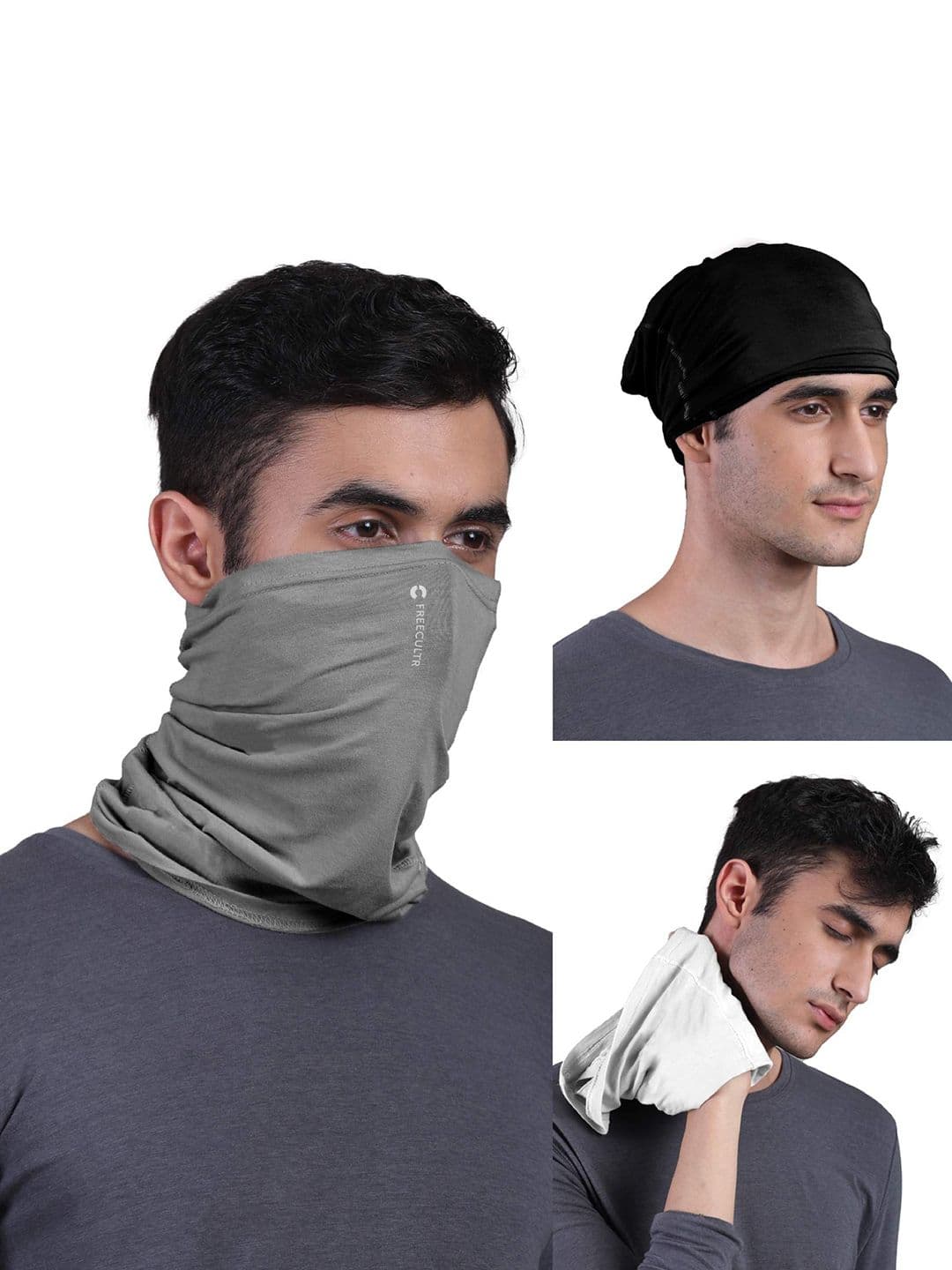 FREECULTR Unisex Pack Of 3 Printed Anti Microbial Multipurpose Bandana Cloth Headband - view 1