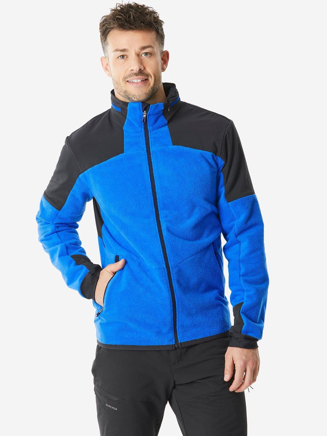 Decathlon Quechua - Men Blue MH500 Water Repellent Mountain Hiking Jacket - view 1