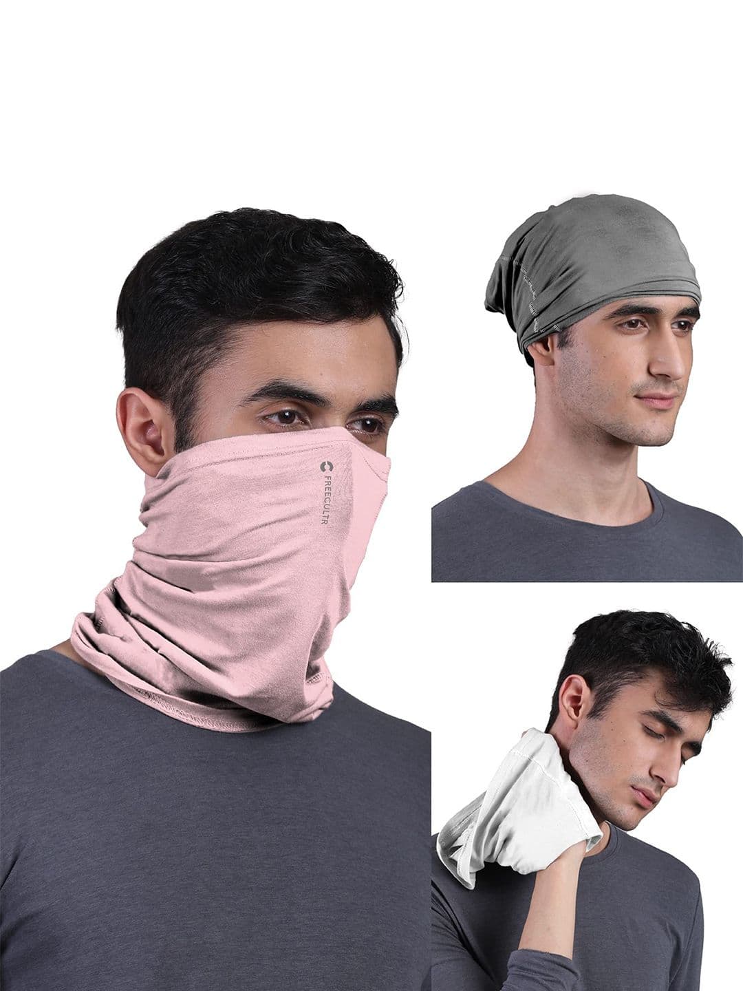 FREECULTR Unisex Pack Of 3 Printed Anti Microbial Multipurpose Bandana Cloth Headband - view 1