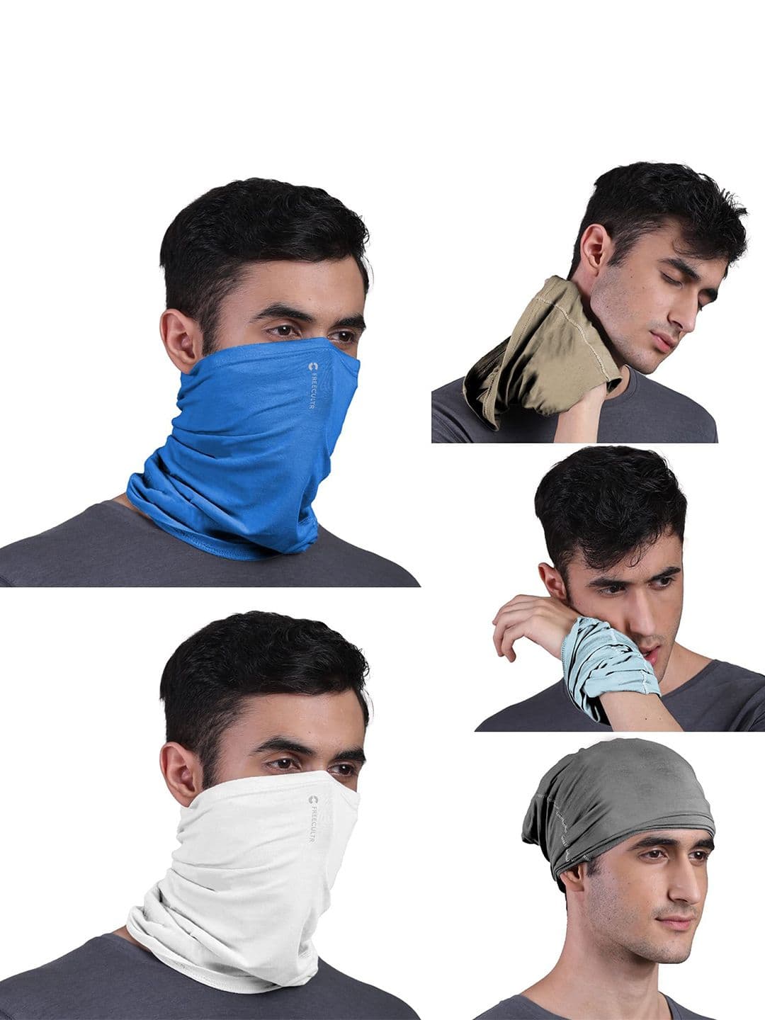 FREECULTR Pack Of 5 Unisex Bandana Cloth Headband - view 1