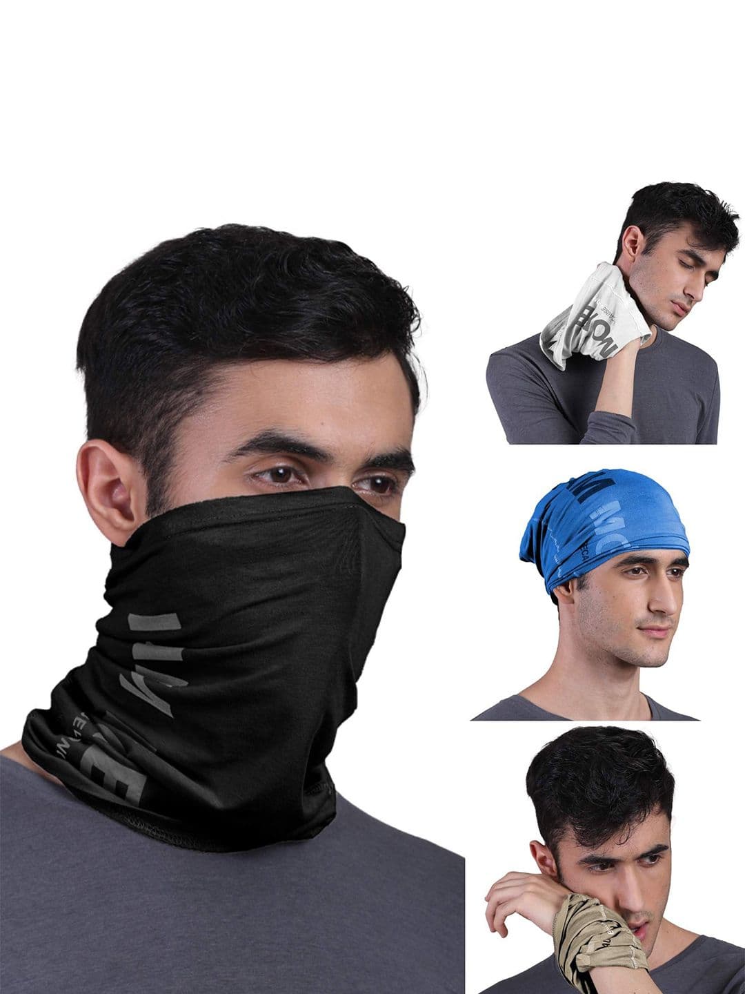 FREECULTR Unisex Pack Of 4 Printed Anti Microbial Multipurpose Bandana Headband - view 1