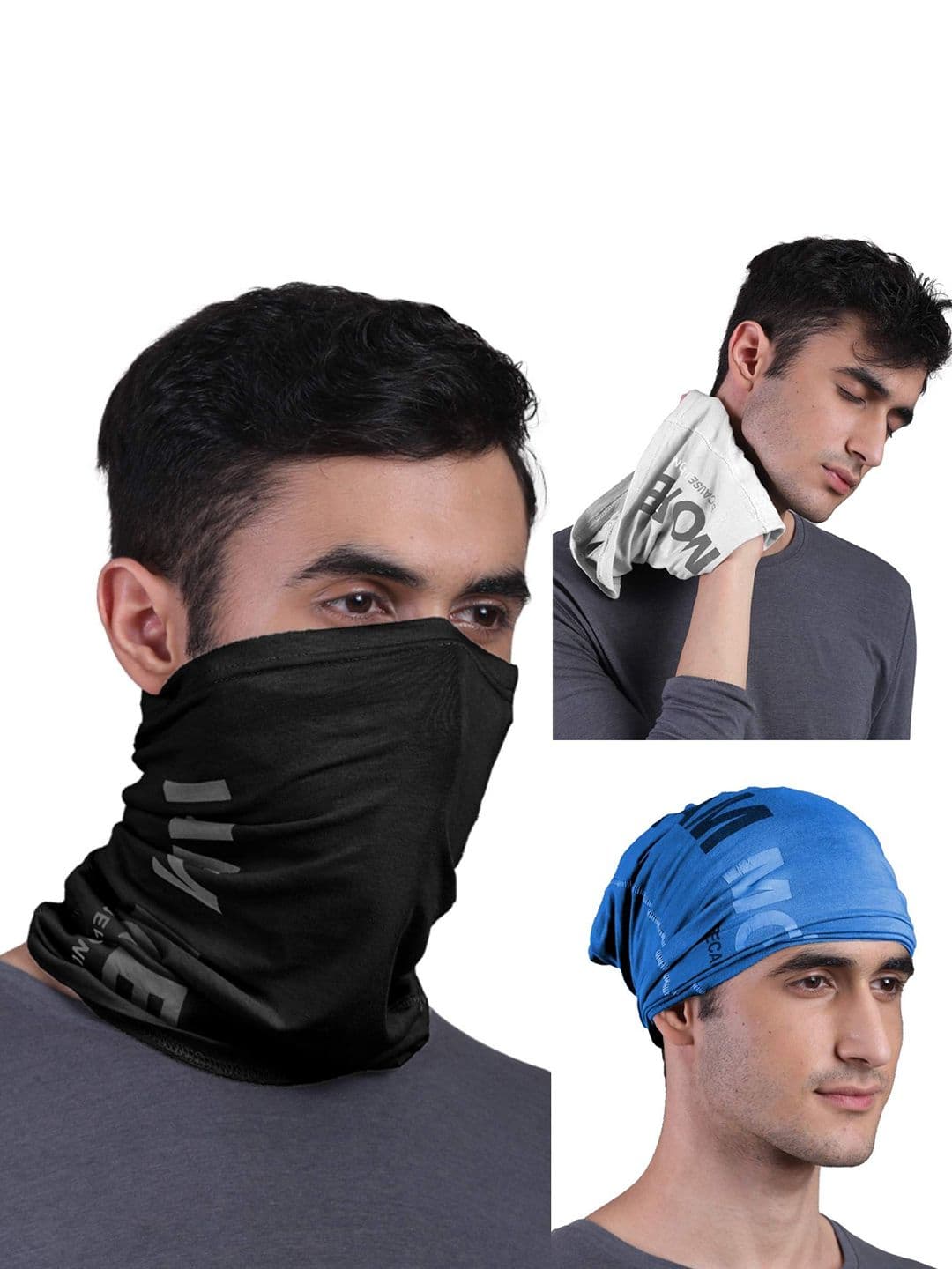 FREECULTR Unisex Pack Of 3 Printed Anti Microbial Multipurpose Bandana Cloth Headband - view 1