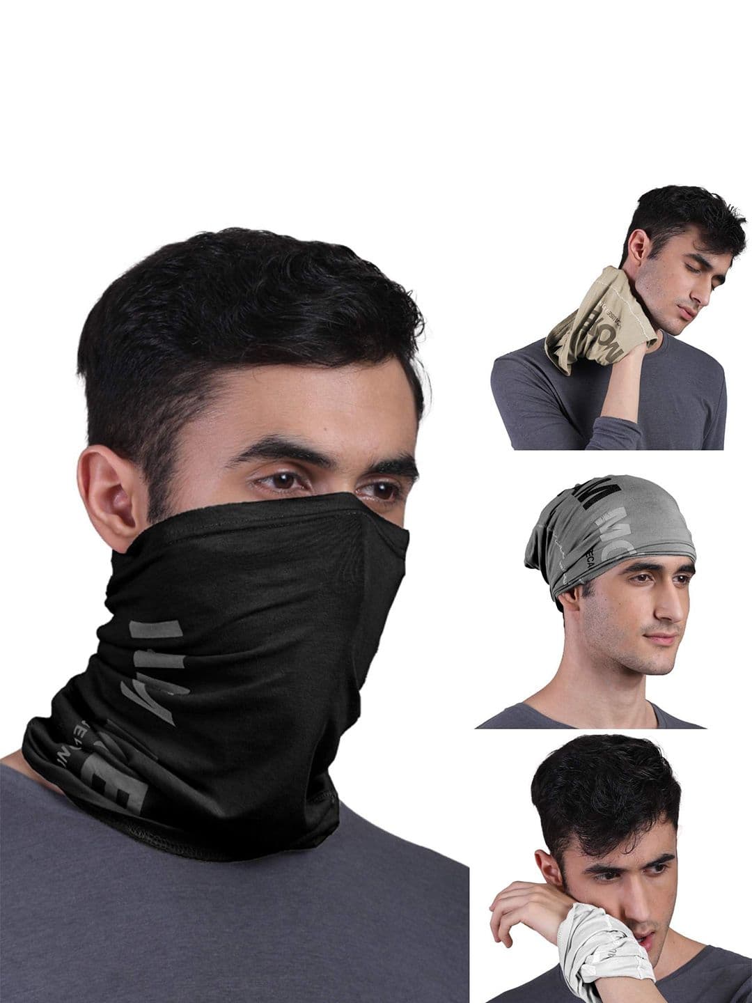 FREECULTR Unisex Pack Of 3 Printed Anti Microbial Multipurpose Bandana Cloth Headband - view 1