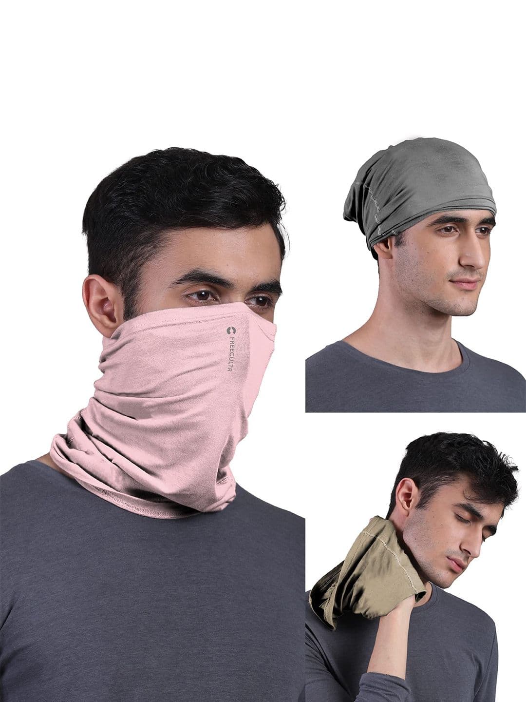 FREECULTR Unisex Pack Of 3 Printed Anti Microbial Multipurpose Bandana Cloth Headband - view 1