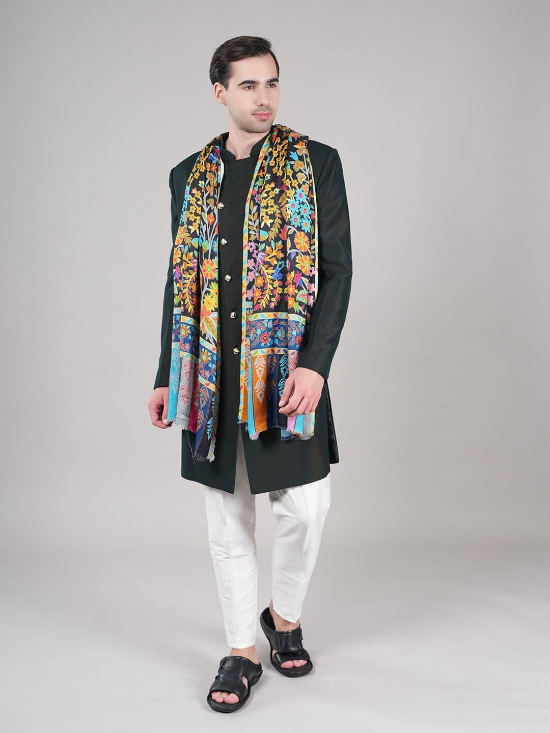 MUFFLY Unisex Ethnic Motifs Printed Stole - view 1