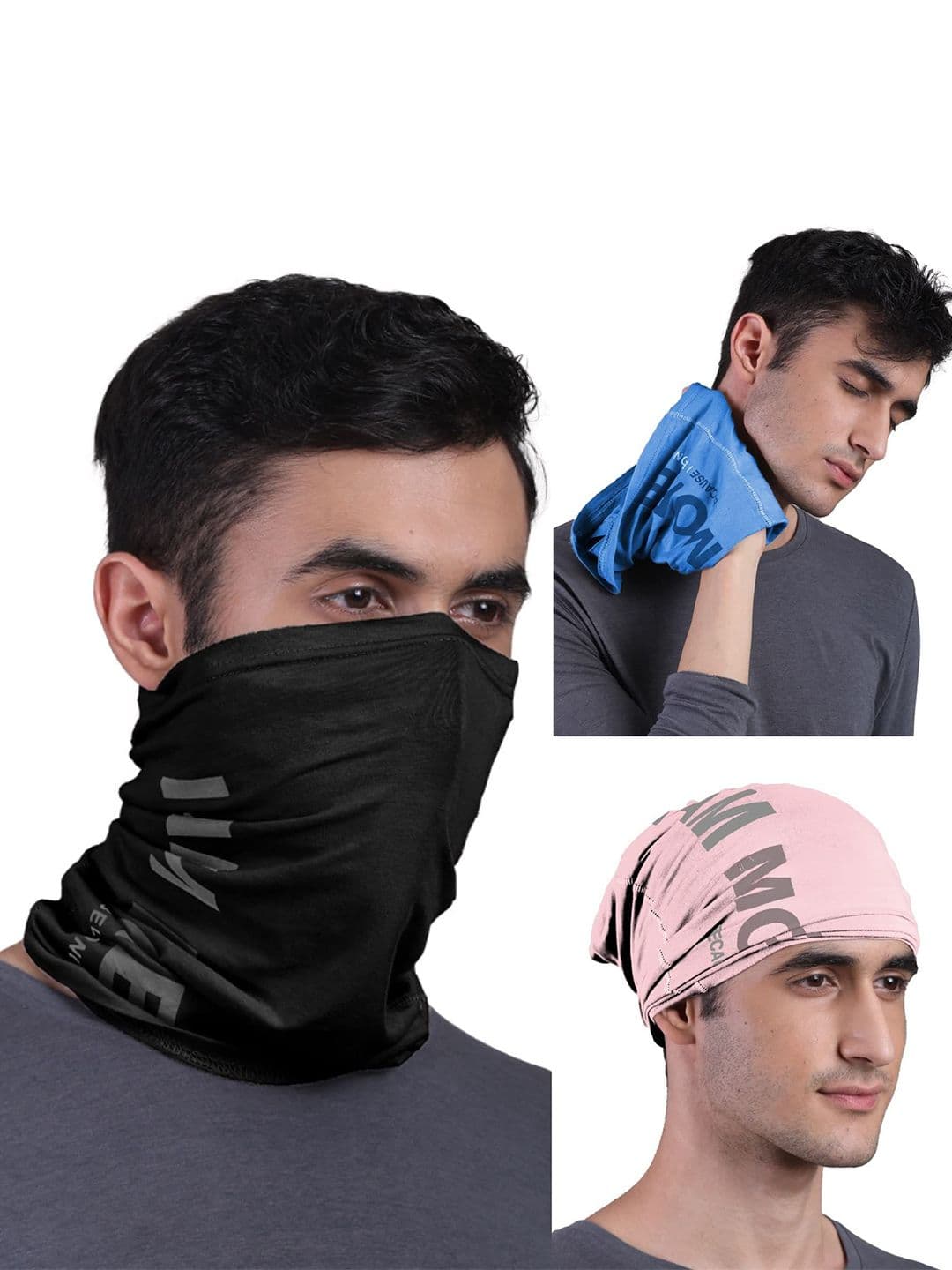 FREECULTR Unisex Pack Of 3 Printed Anti Microbial Multipurpose Bandana Cloth Headband - view 1