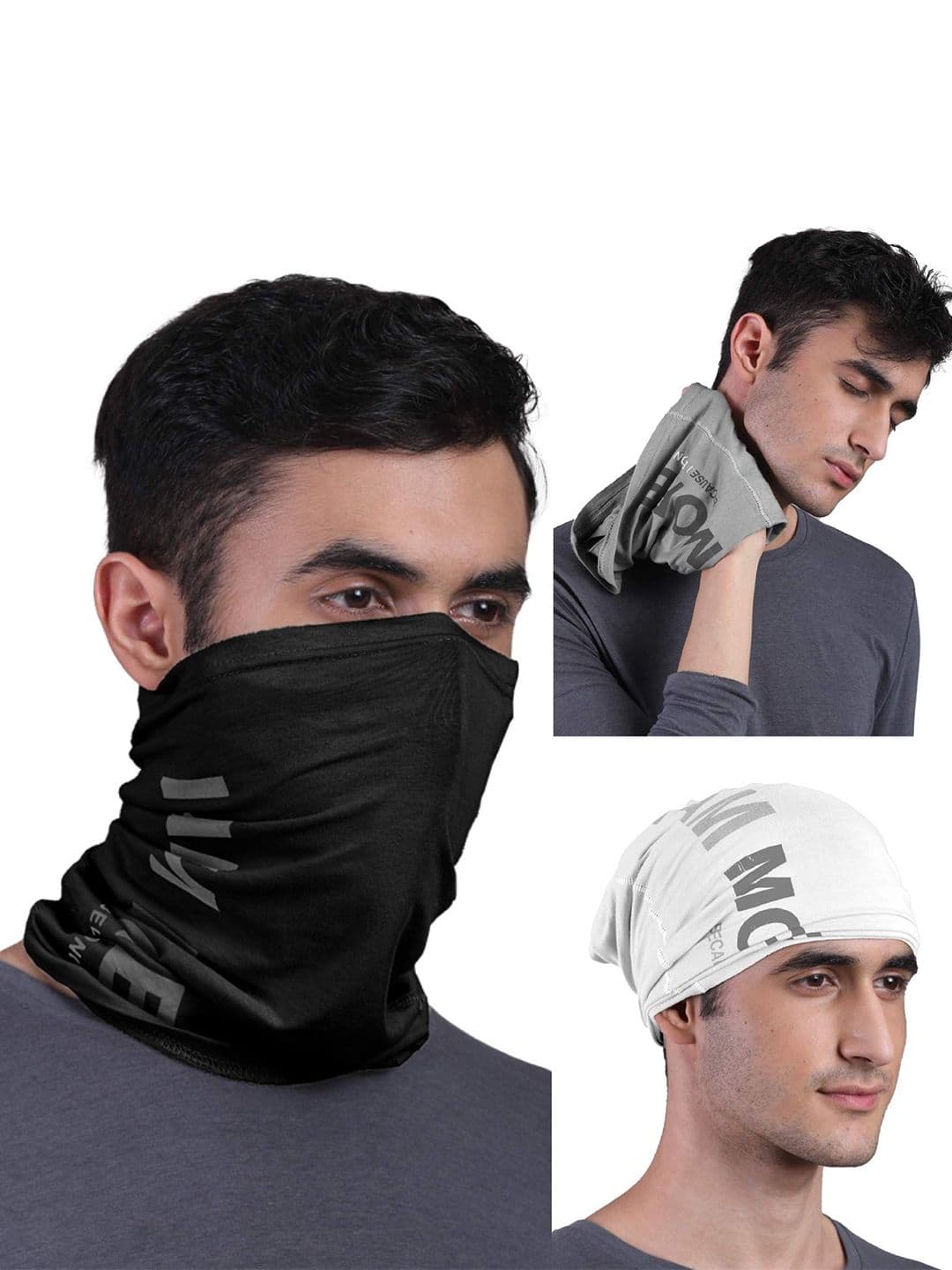 FREECULTR Unisex Pack Of 3 Printed Anti Microbial Multipurpose Bandana Cloth Headband - view 1