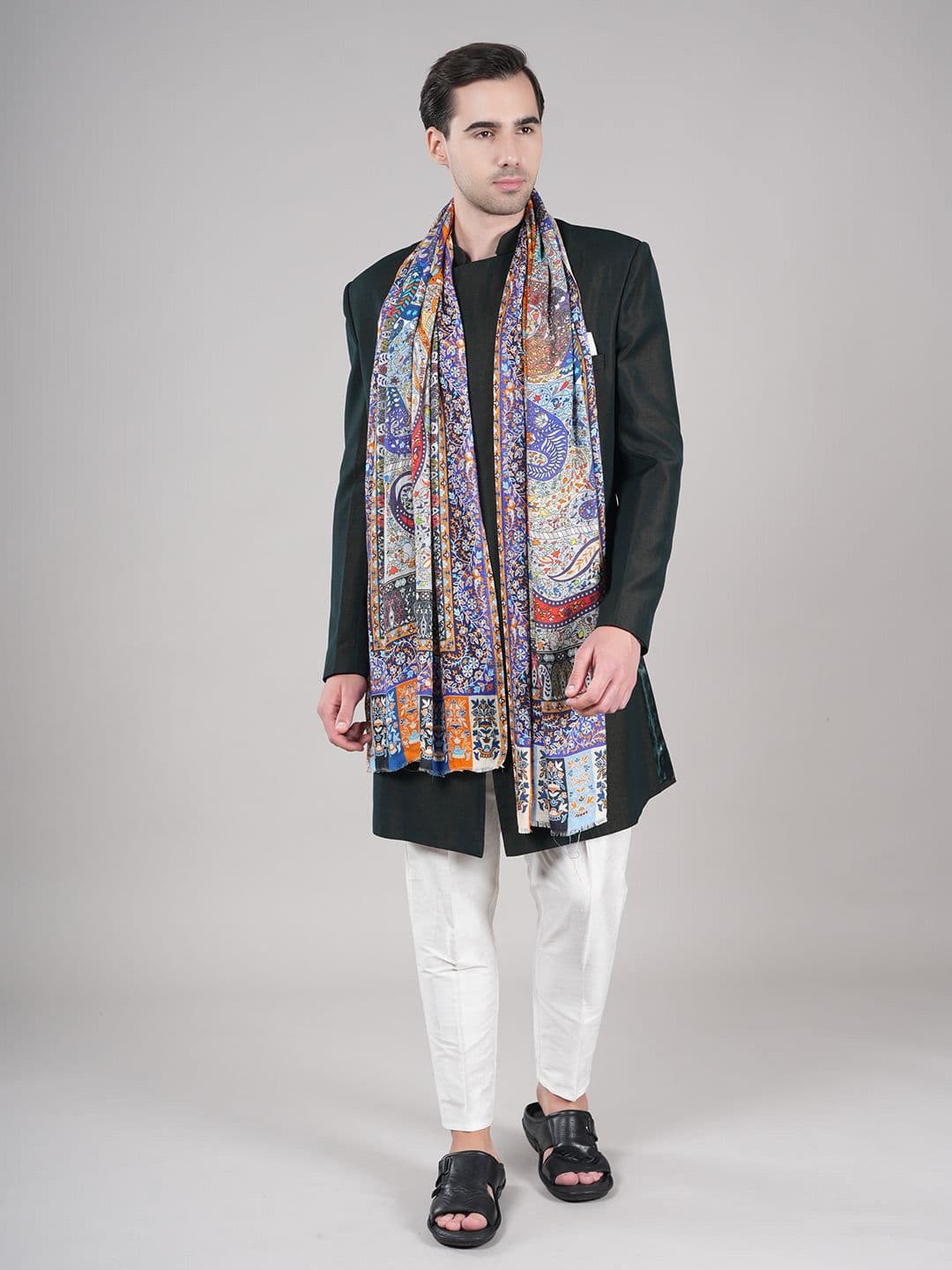 MUFFLY Unisex Ethnic Motifs Printed Stole - view 1