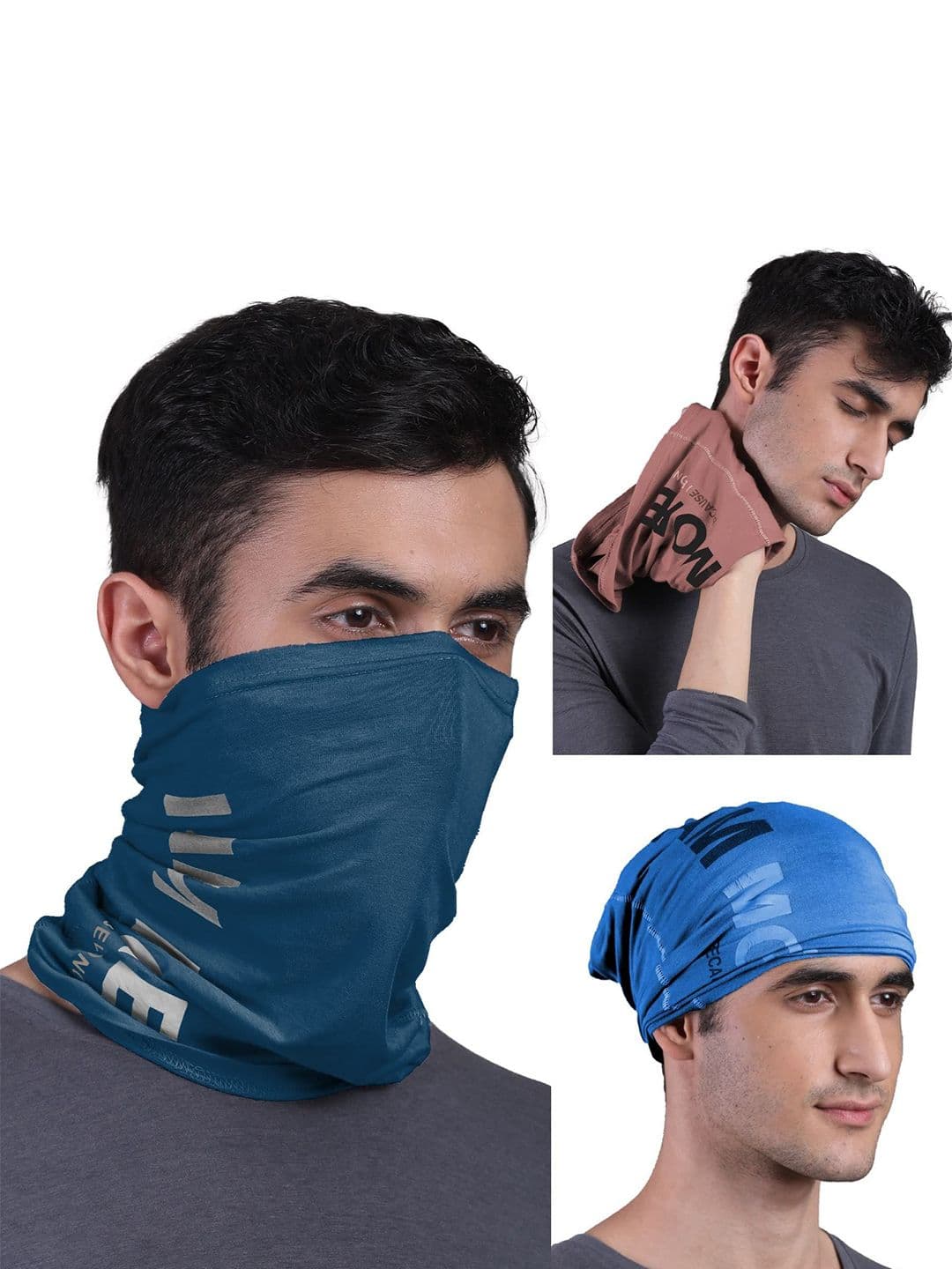 FREECULTR Unisex Pack Of 3 Printed Anti Microbial Multipurpose Bandana Cloth Headband - view 1