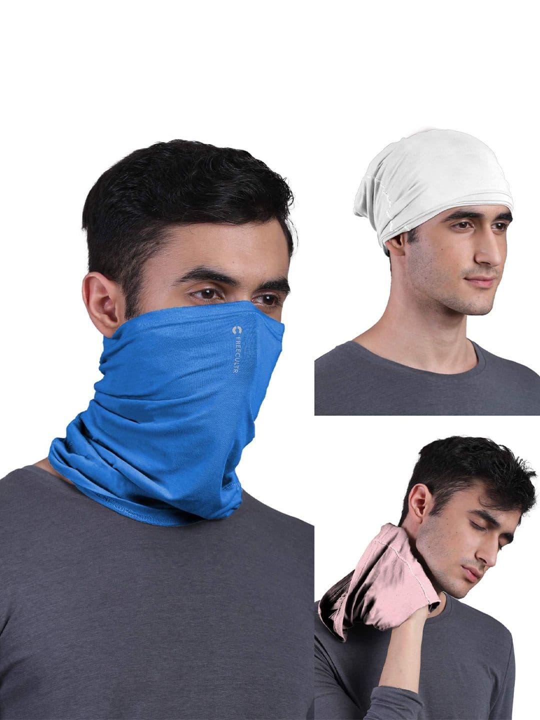 FREECULTR Unisex Pack Of 3 Printed Anti Microbial Multipurpose Bandana Cloth Headband - view 1