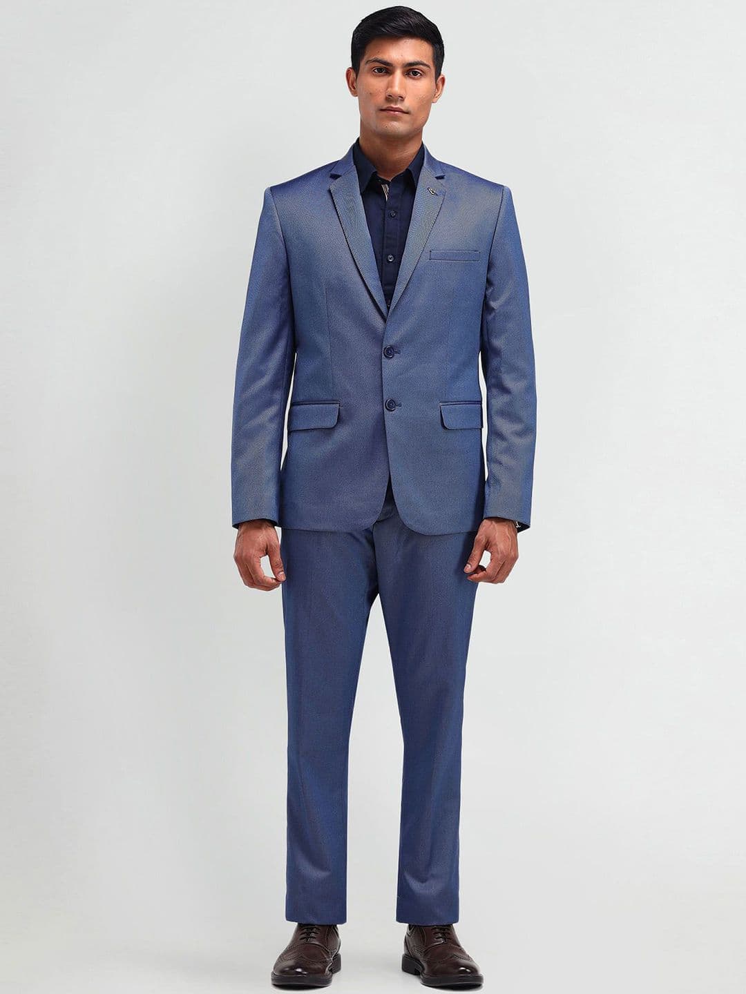 AD By Arvind Men Notched Lapel Tailored Fit Single-Breasted Two-Piece Suit