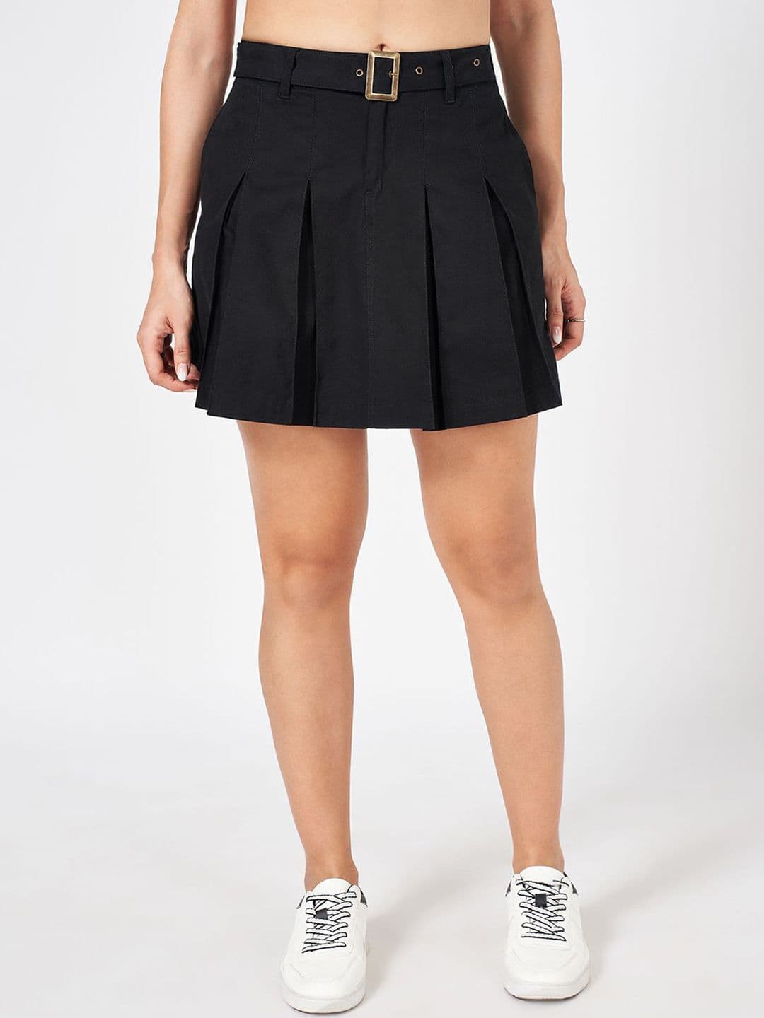 People Women Pure Cotton A-Line Mini Skirts - view 1
