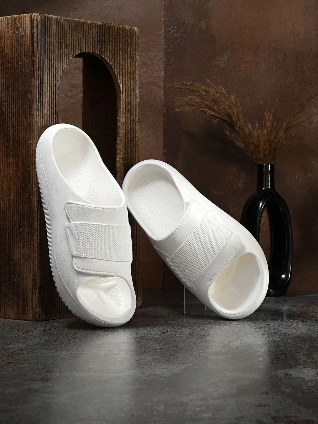 Roadster Lifestyle Co. Men Textured Sliders Flip Flops - view 1