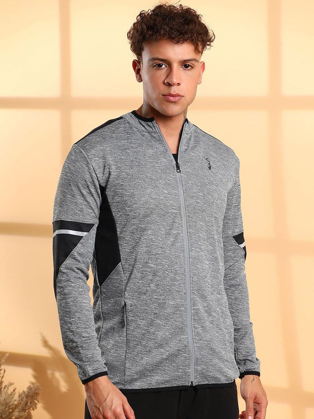 CAHOOT Men Mock Collar Colourblocked Casual Bomber Jacket - view 1