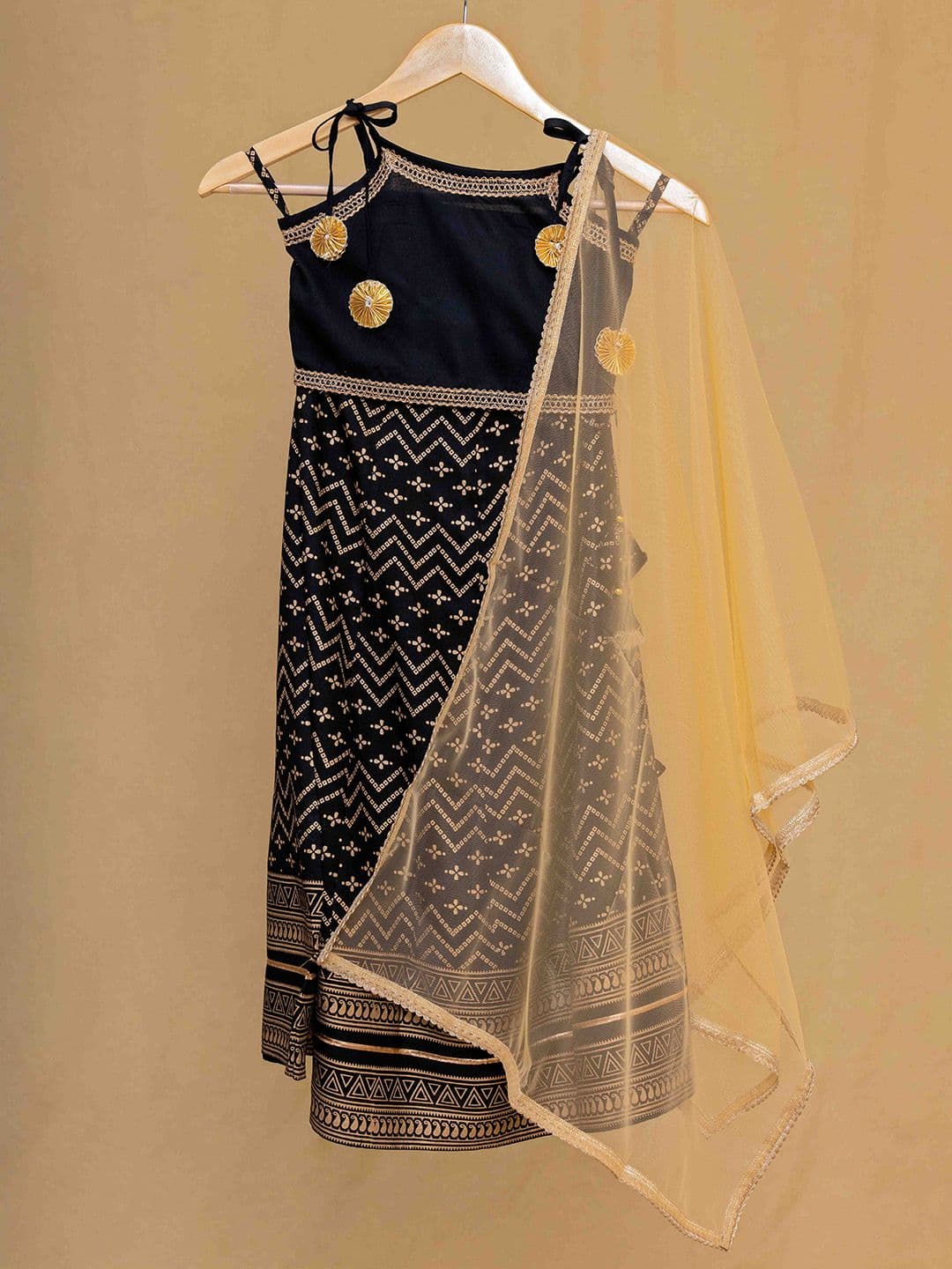 HERE&NOW Girls Ready to Wear Lehenga & Blouse With Dupatta - view 1