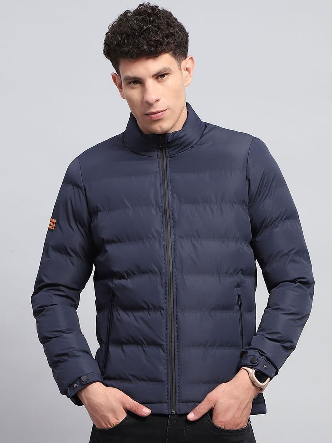 rock.it Men Mock Collar Solid Casual Puffer Jacket - view 1