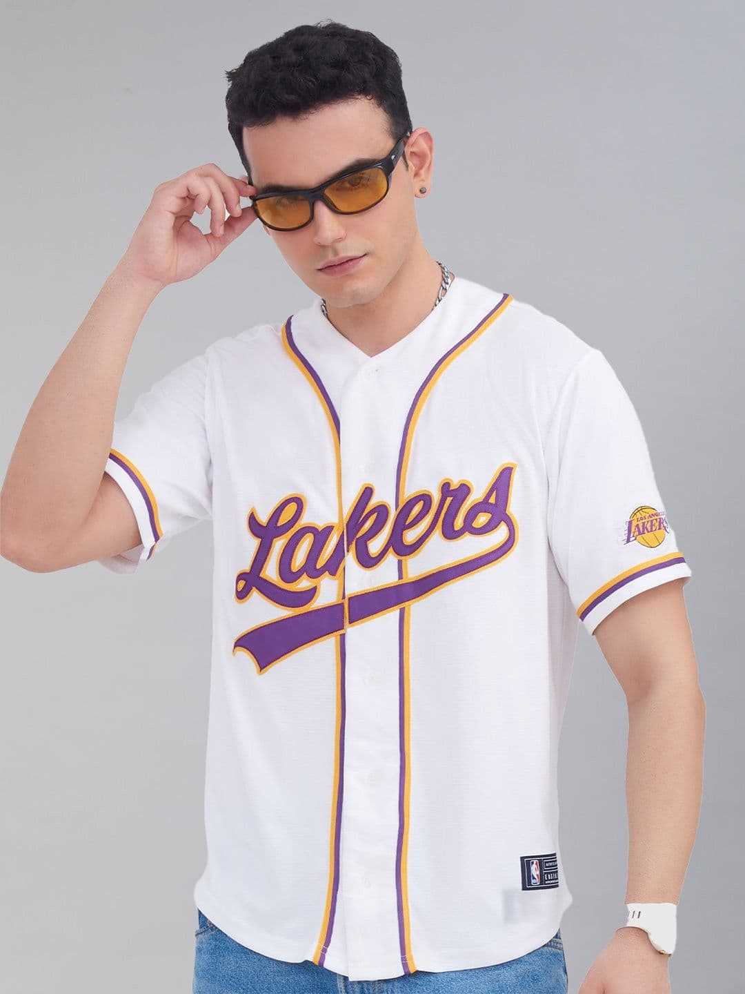 NBA Los Angeles Lakers:Typography Baseball Shirt - view 1