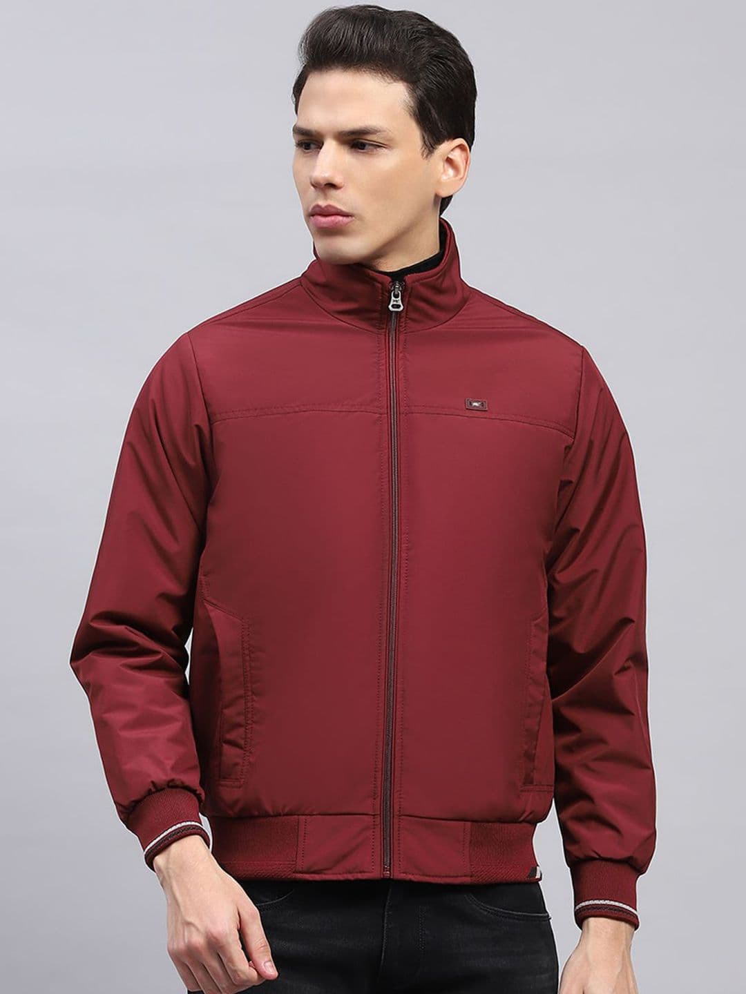 Monte Carlo Men Mock Collar Solid Casual Bomber Jacket - view 1