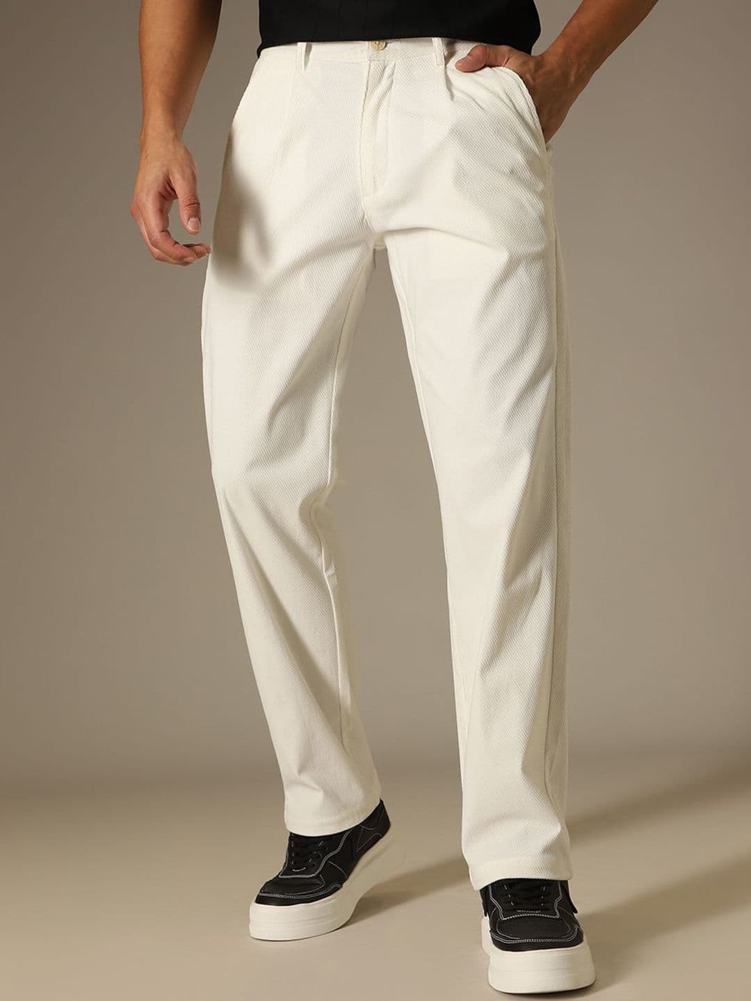 Banana Club Men Classic Corduroy Pleated Trousers - view 1