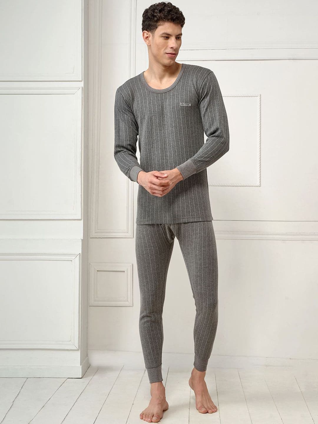 INFERNO Men Polycotton Round Neck Thermal Vest and Pant Set - view 1